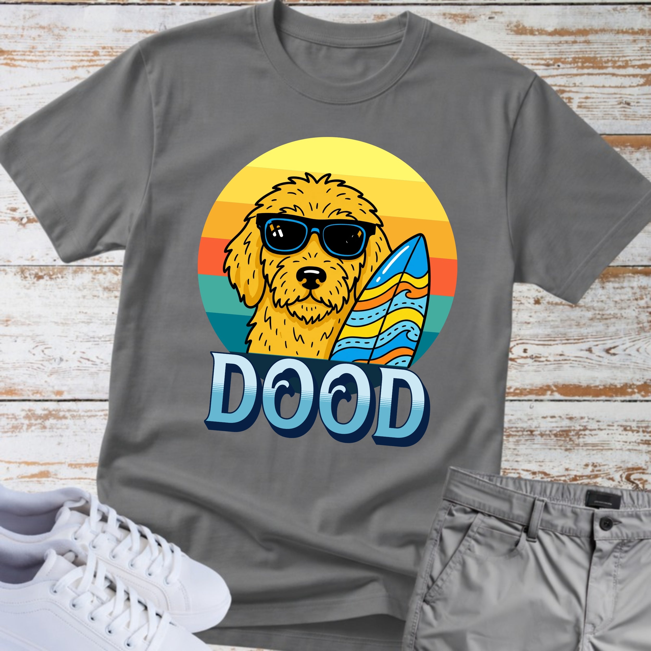 Goldendoodle Surfing Dood T-Shirt