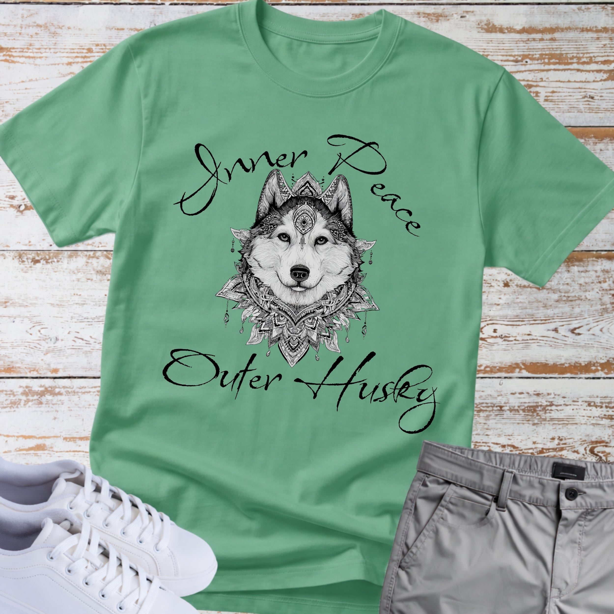 Inner Peace. Outer Husky. Siberian Husky T-Shirt