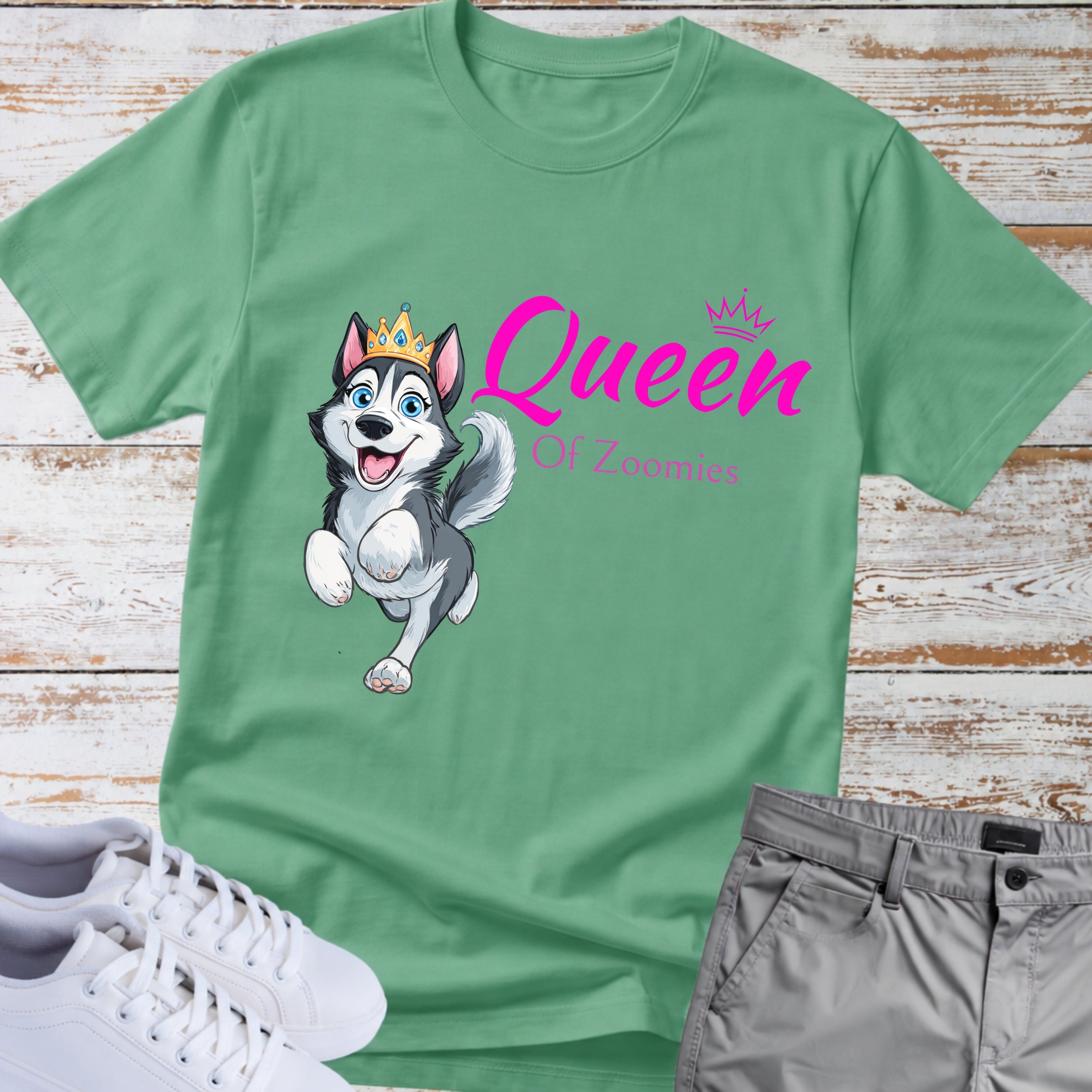 Queen of Zoomies Siberian Husky T-Shirt