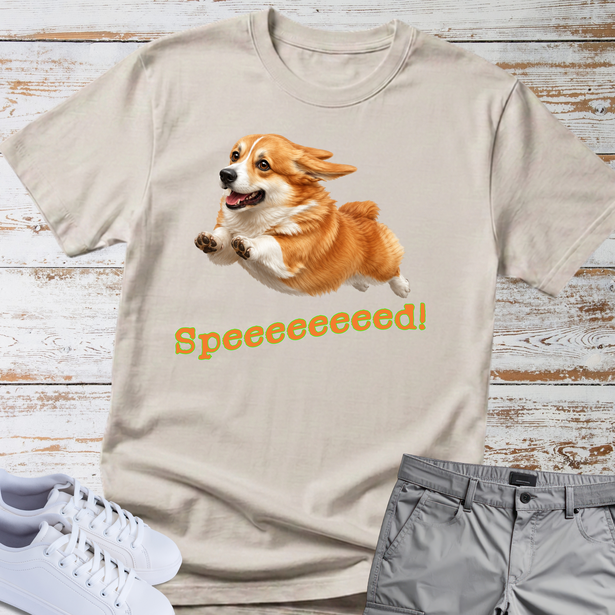 Corgi 'Speeeeeeed!' T-Shirt