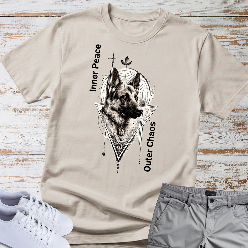 German Shepherd "Inner Peace, Outer Chaos" T-Shirt