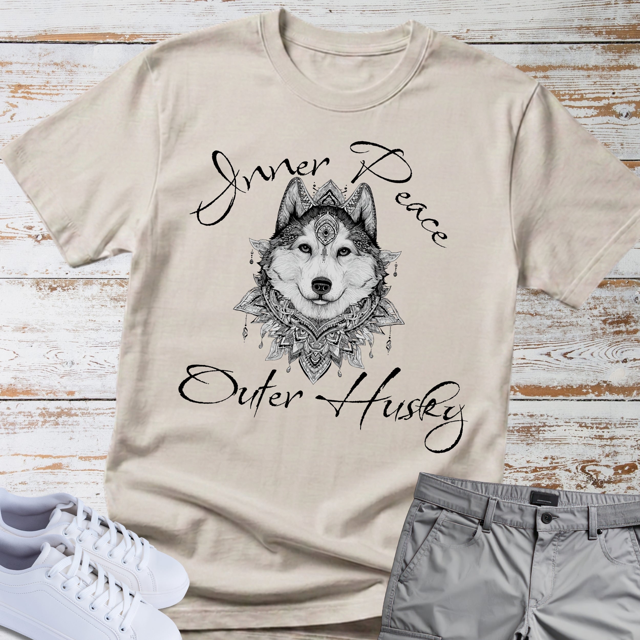 Inner Peace. Outer Husky. Siberian Husky T-Shirt