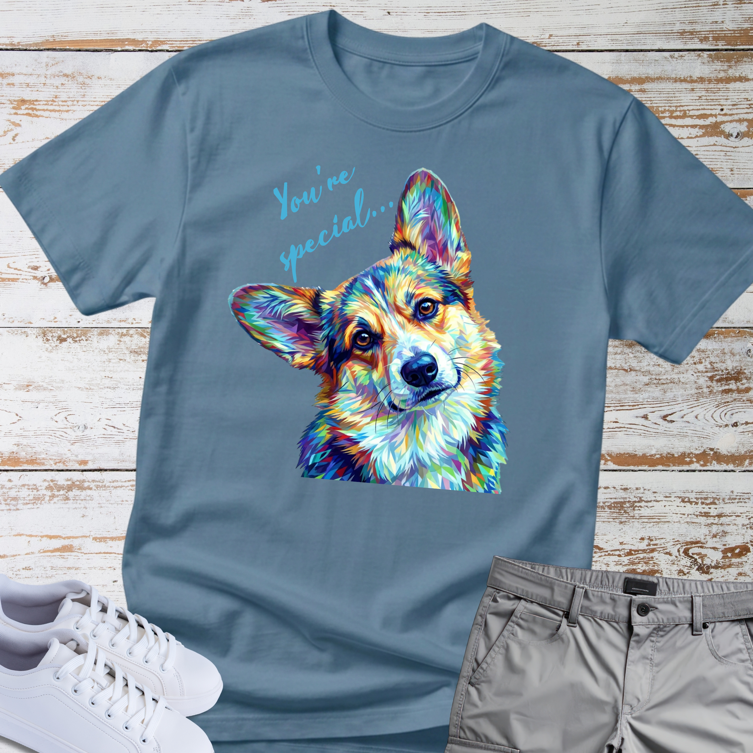 Colorful Corgi "You're Special" Tee