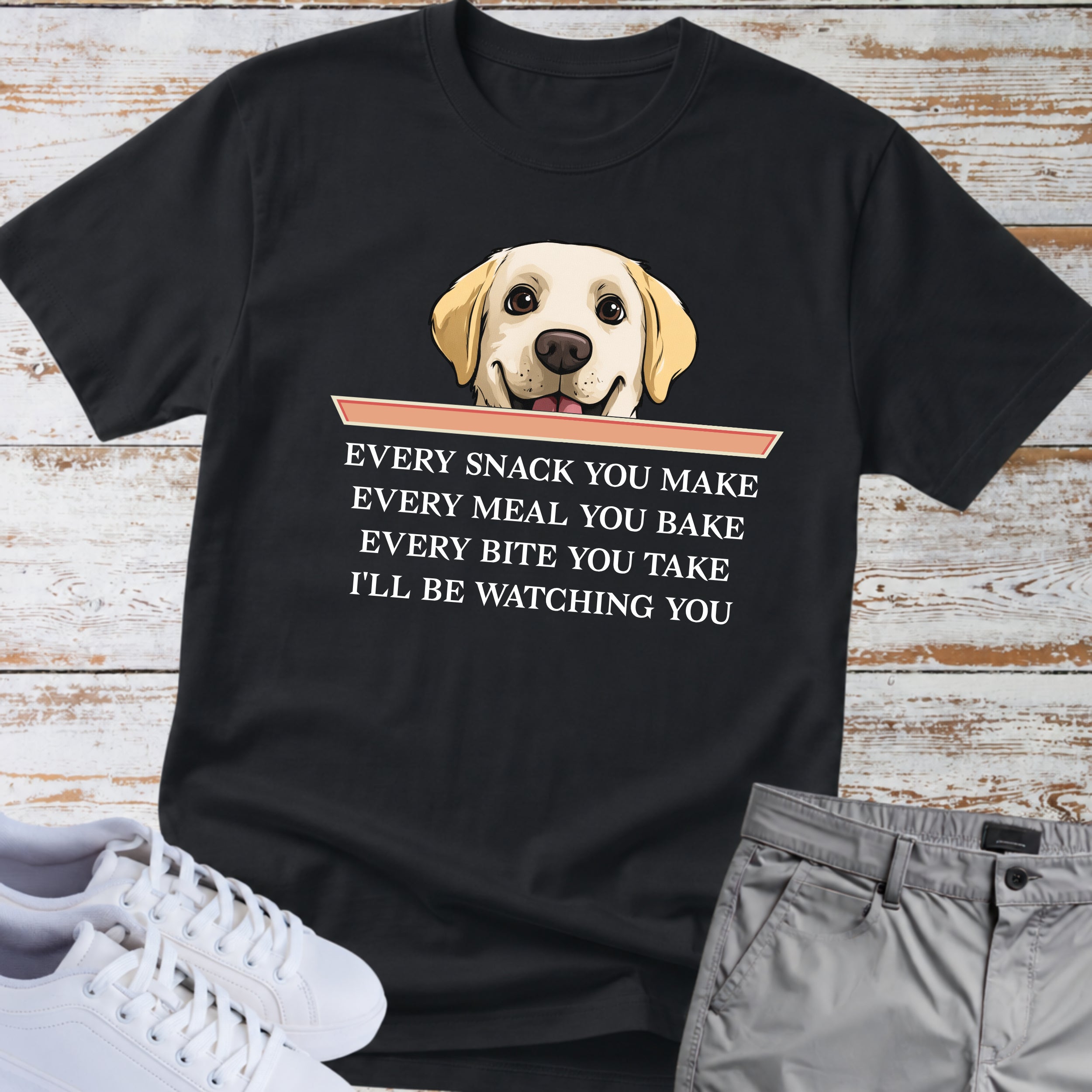 Labrador Snack Watching Dog T-Shirt