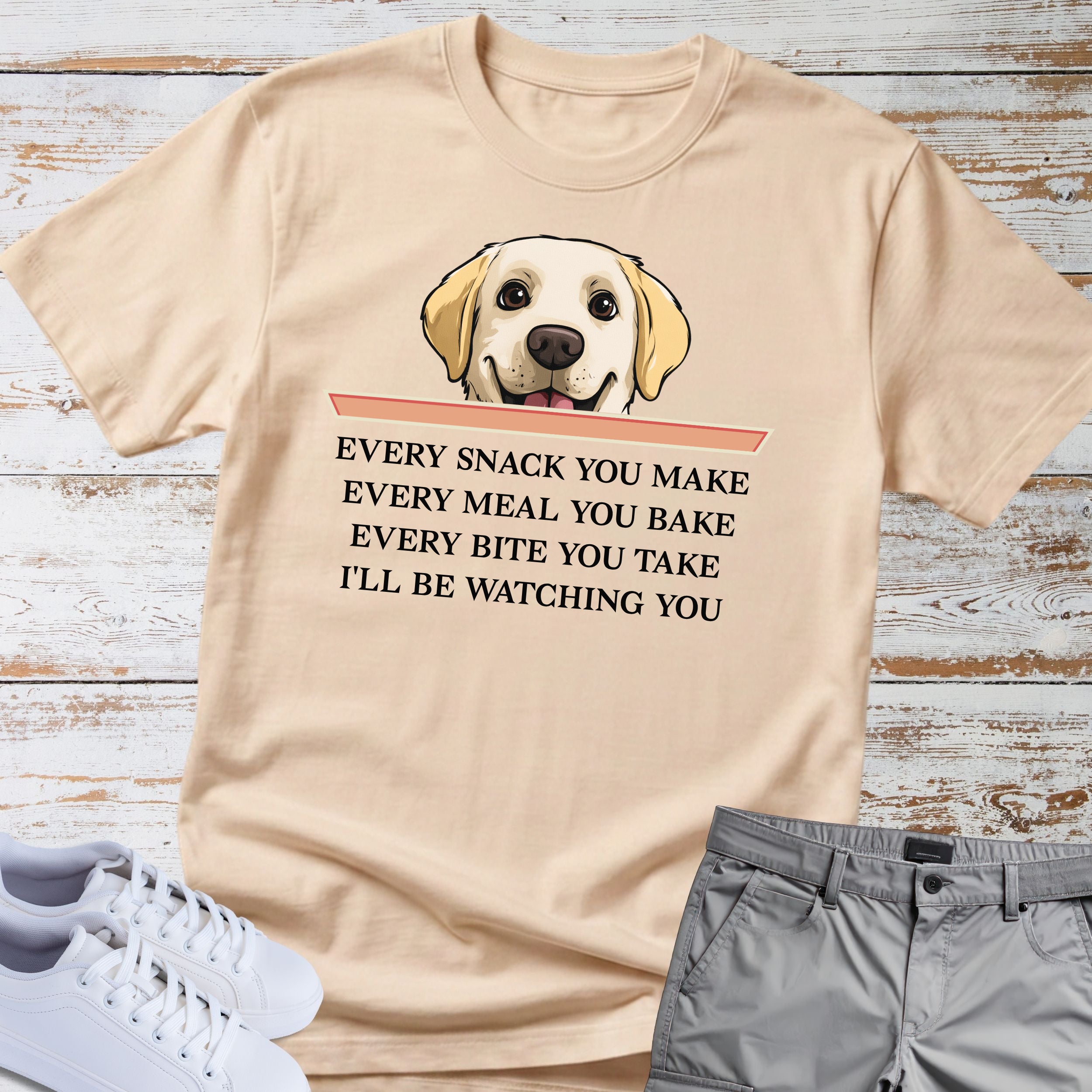 Labrador Snack Watching Dog T-Shirt