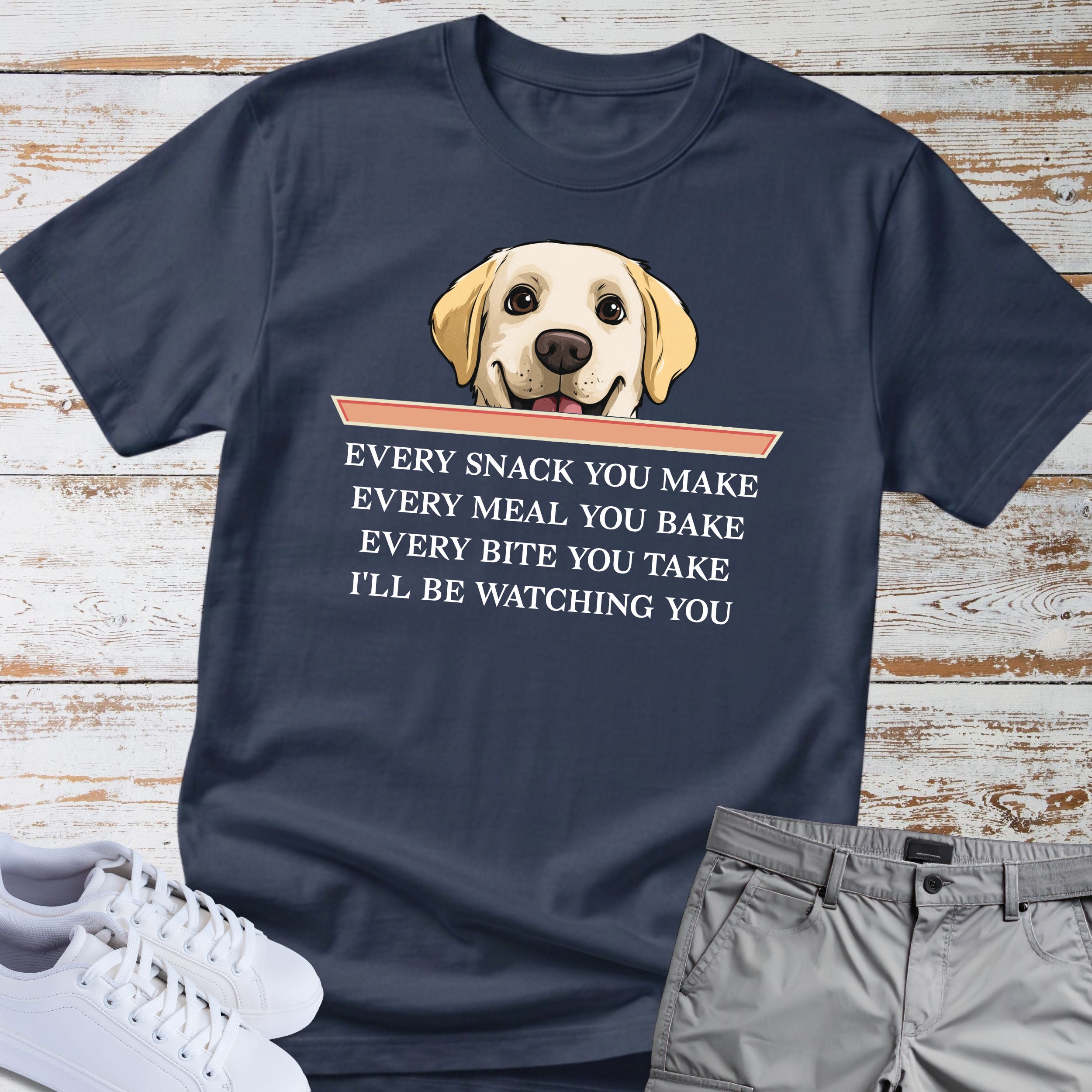 Labrador Snack Watching Dog T-Shirt