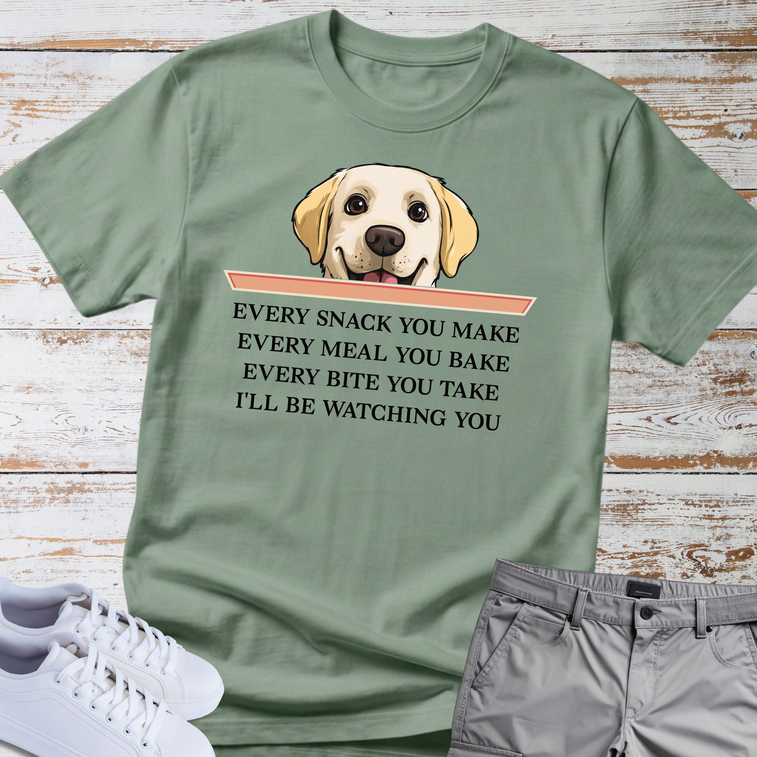 Labrador Snack Watching Dog T-Shirt
