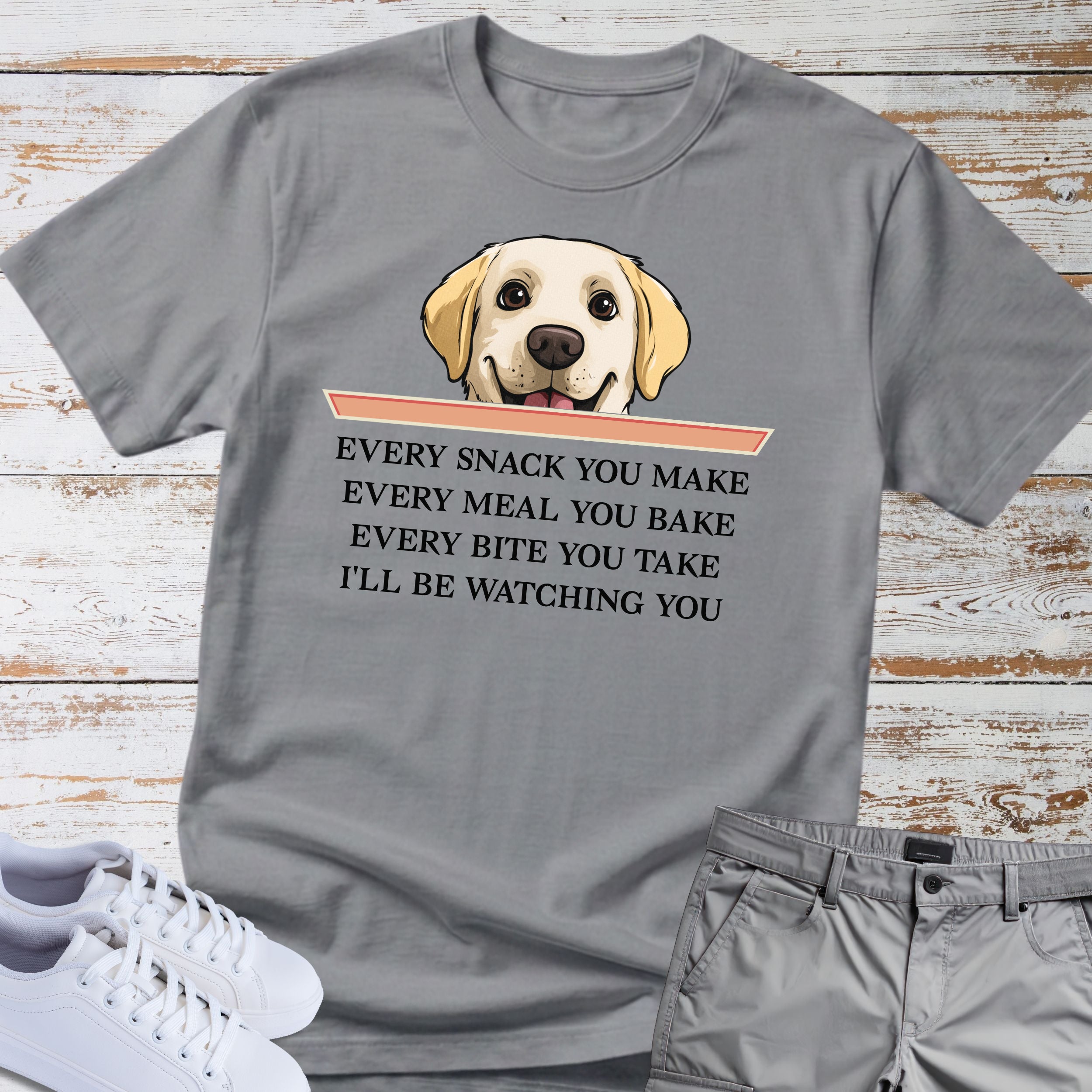 Labrador Snack Watching Dog T-Shirt