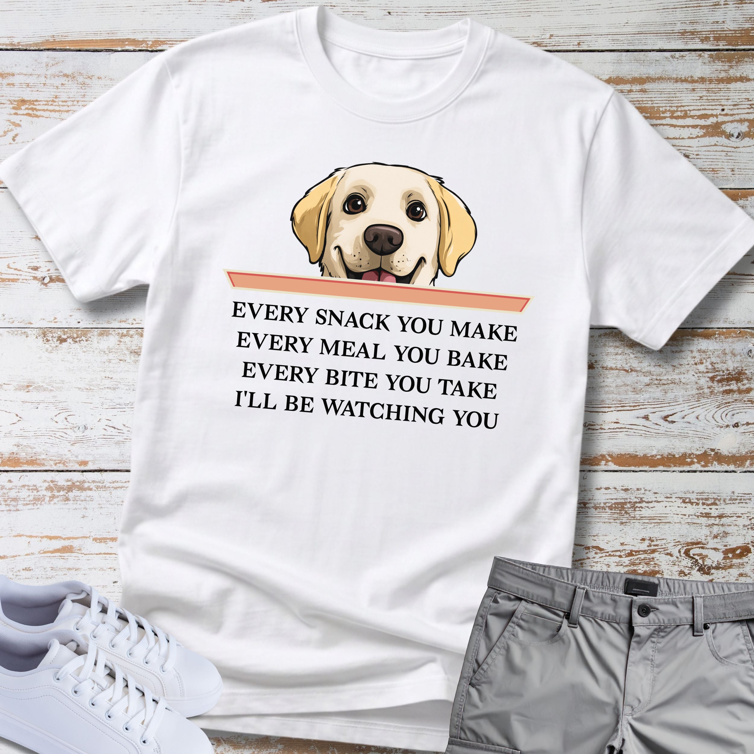 Labrador Snack Watching Dog T-Shirt