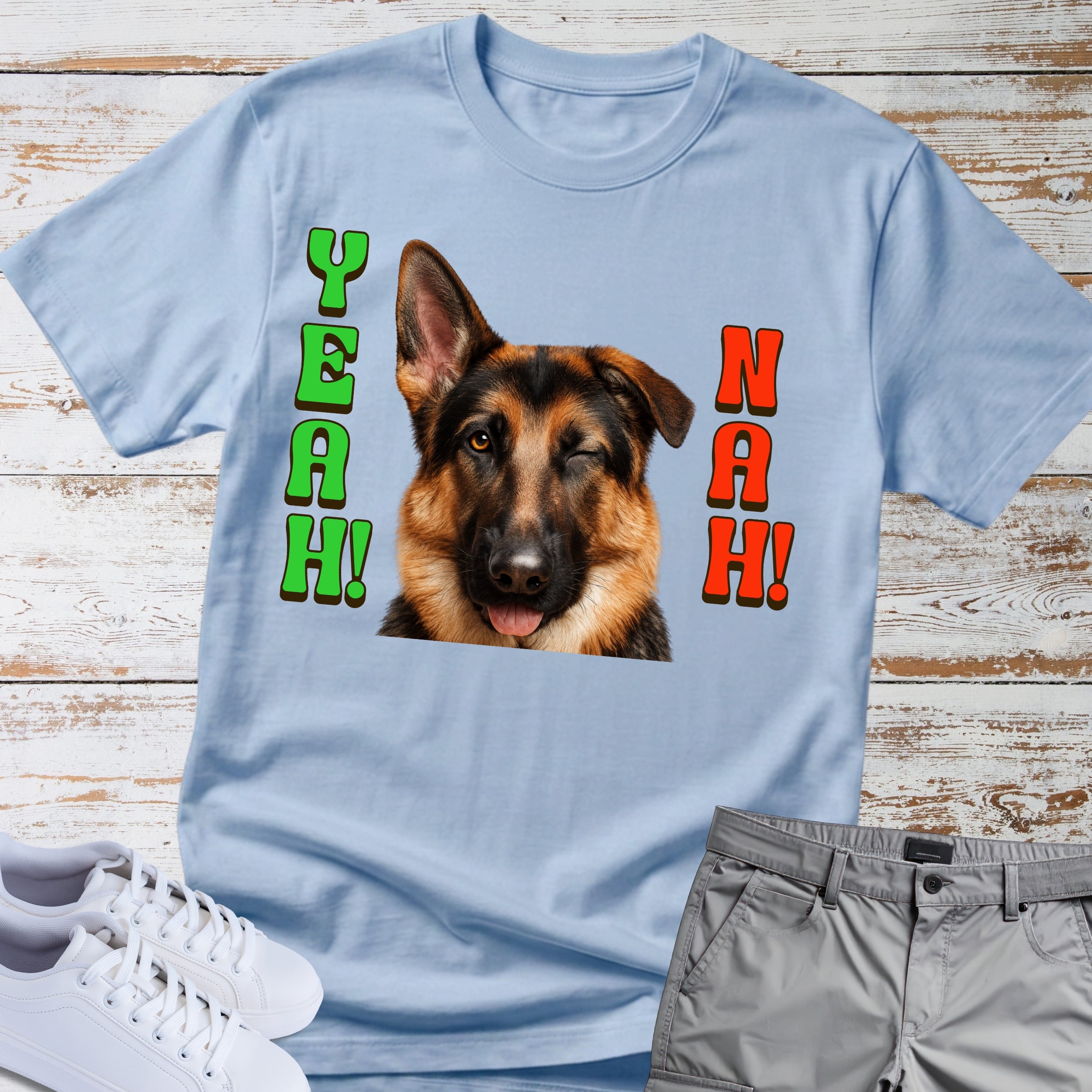 German Shepherd 'Yeah! Nah' T-Shirt