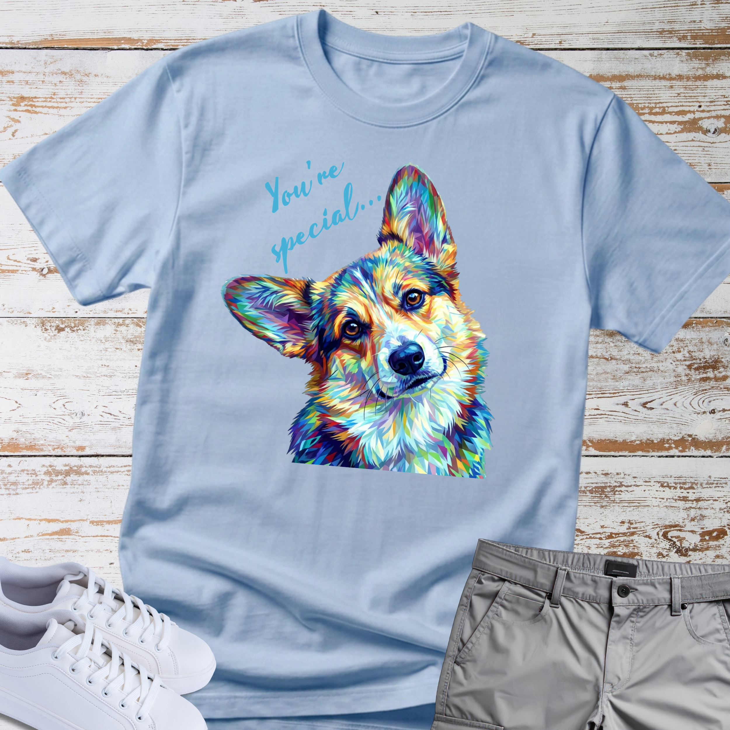 Colorful Corgi "You're Special" Tee