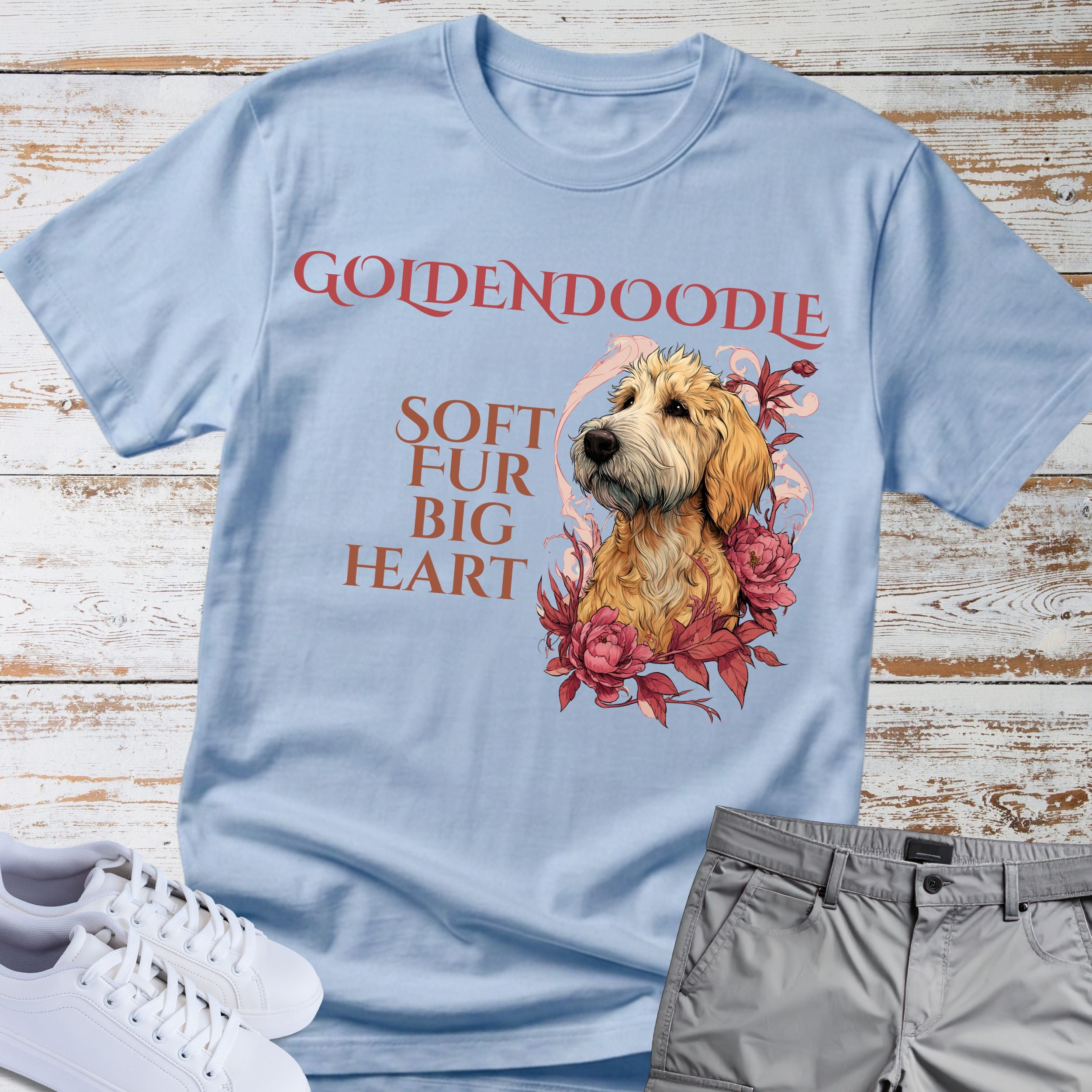 Goldendoodle Soft Fur Big Heart T-Shirt