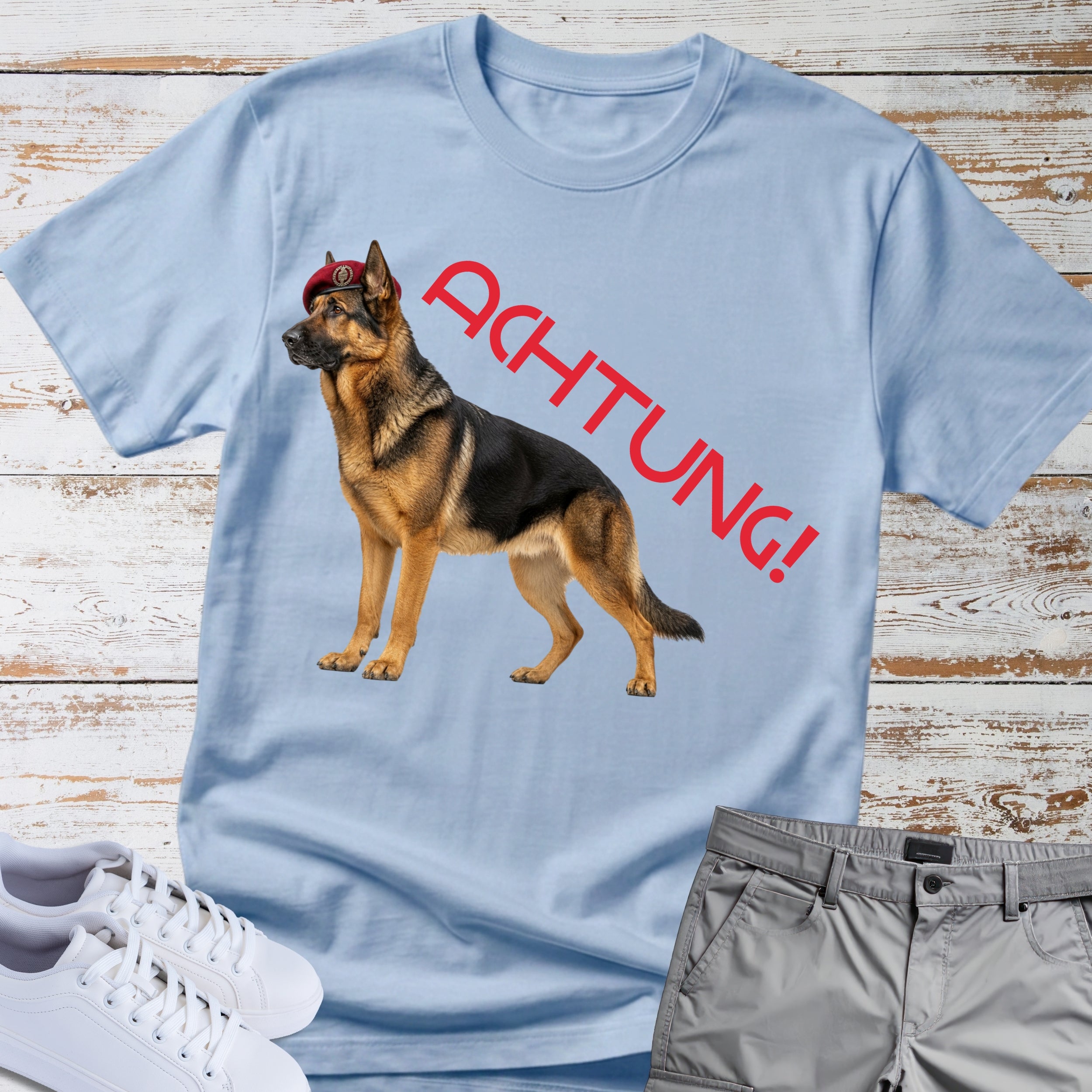 Police K9 German Shepherd Achtung! T-Shirt