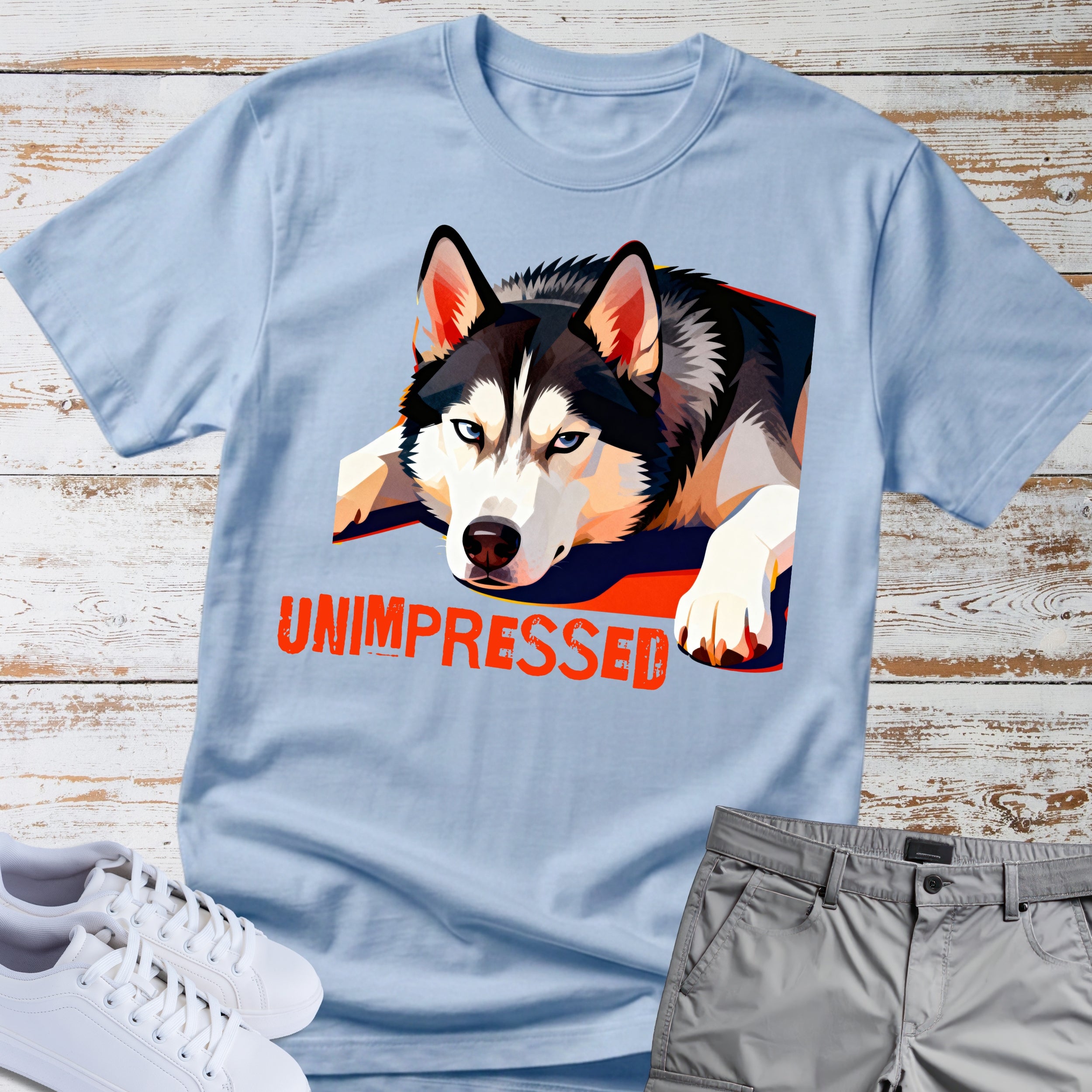 Unimpressed Siberian Husky T-Shirt
