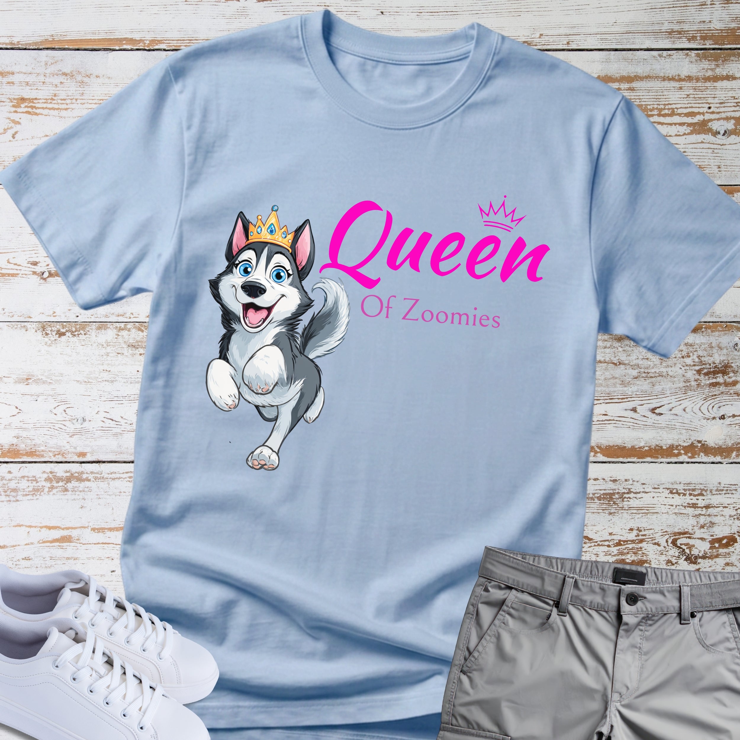 Queen of Zoomies Siberian Husky T-Shirt