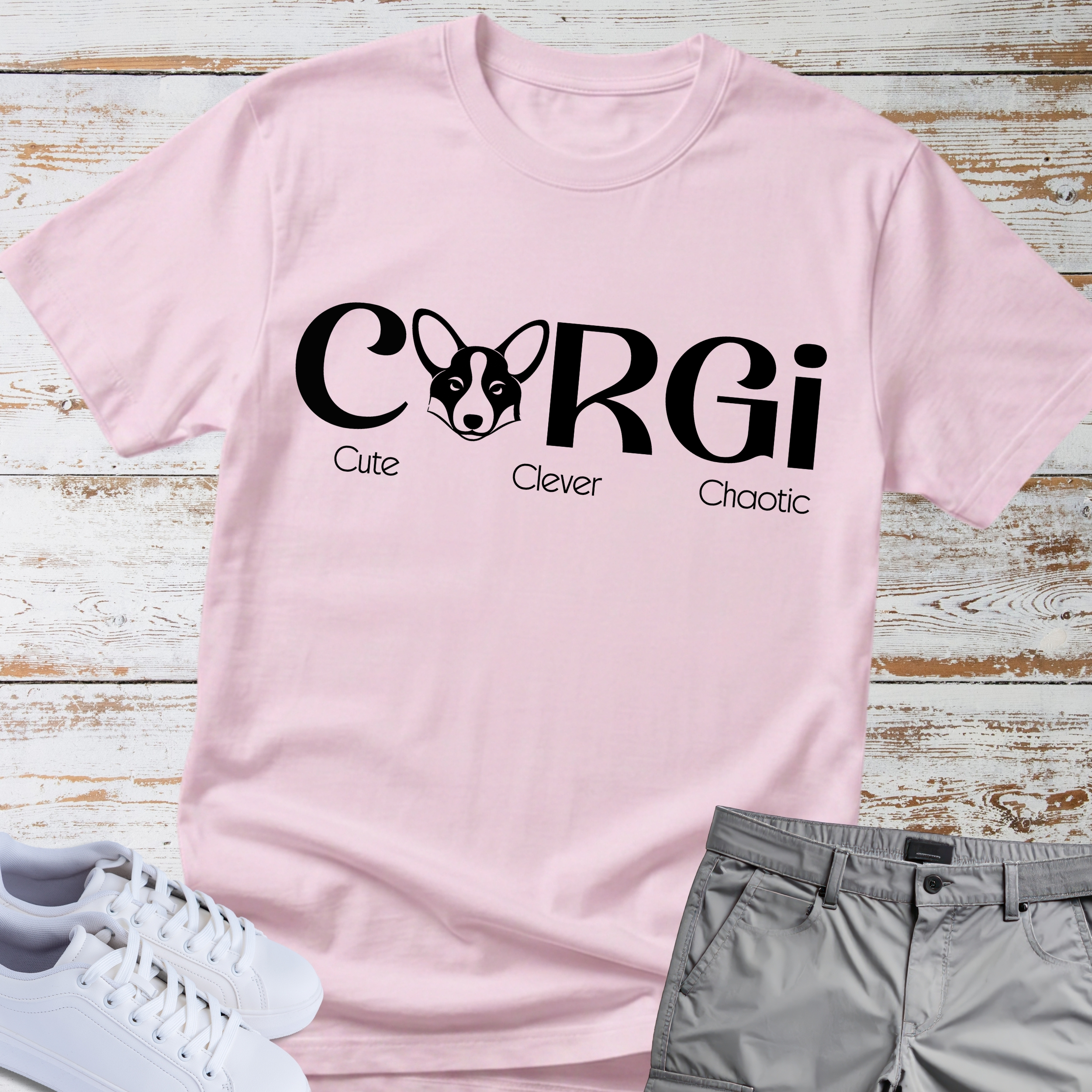 Corgi Cute Clever Chaotic T-Shirt