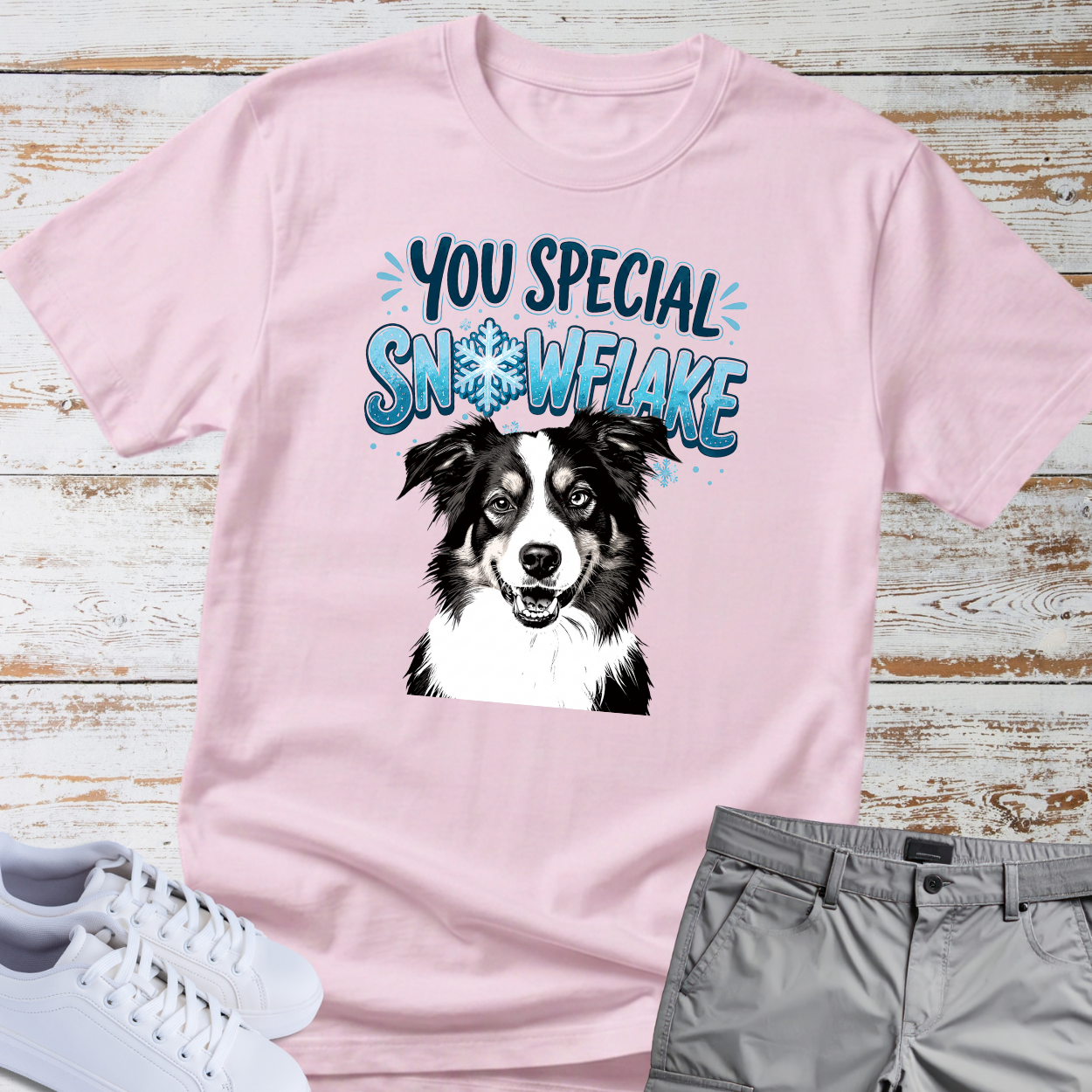 You Special Snowflake T-Shirt — Cute Winter Australian Shepherd Dog Graphic Tee