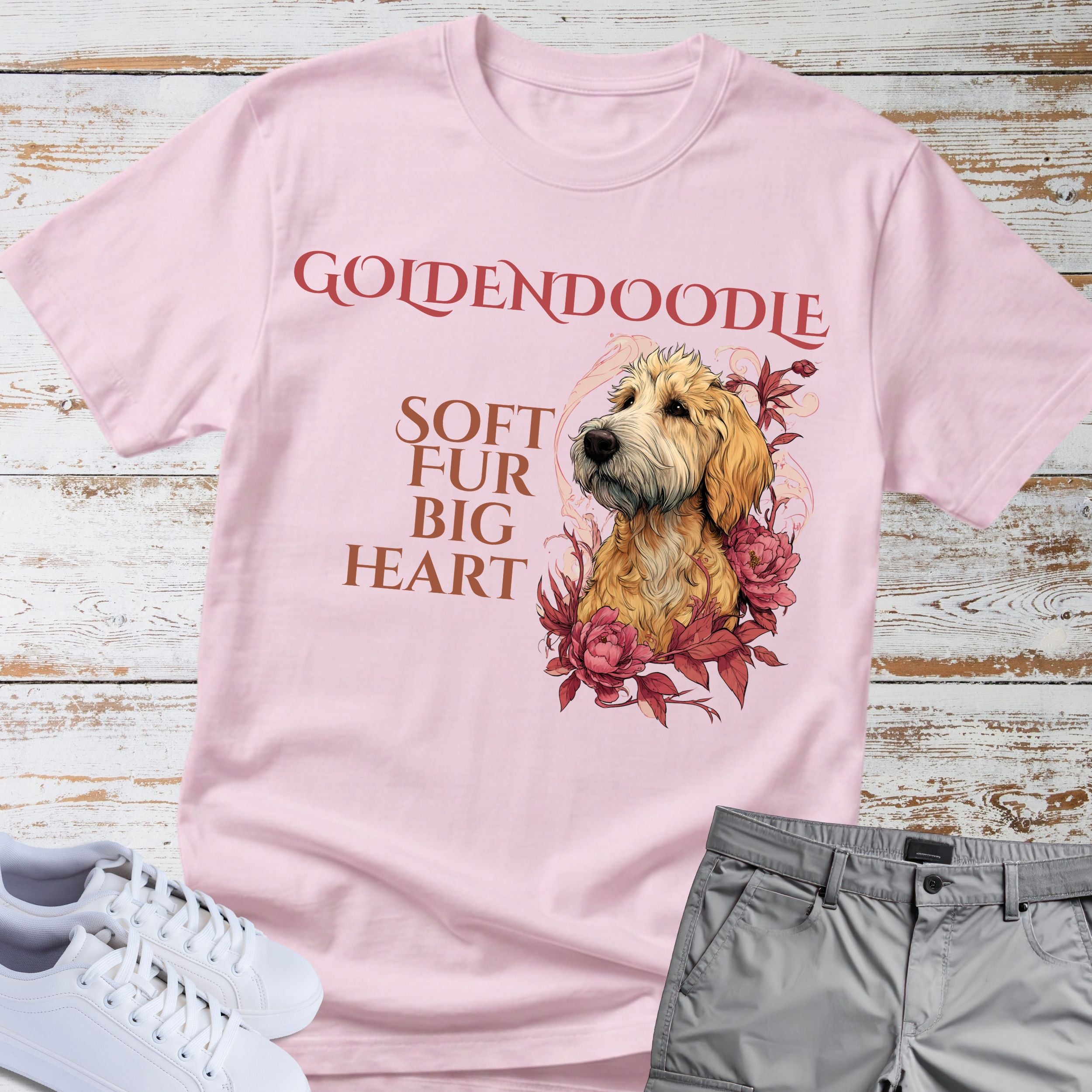 Goldendoodle Soft Fur Big Heart T-Shirt