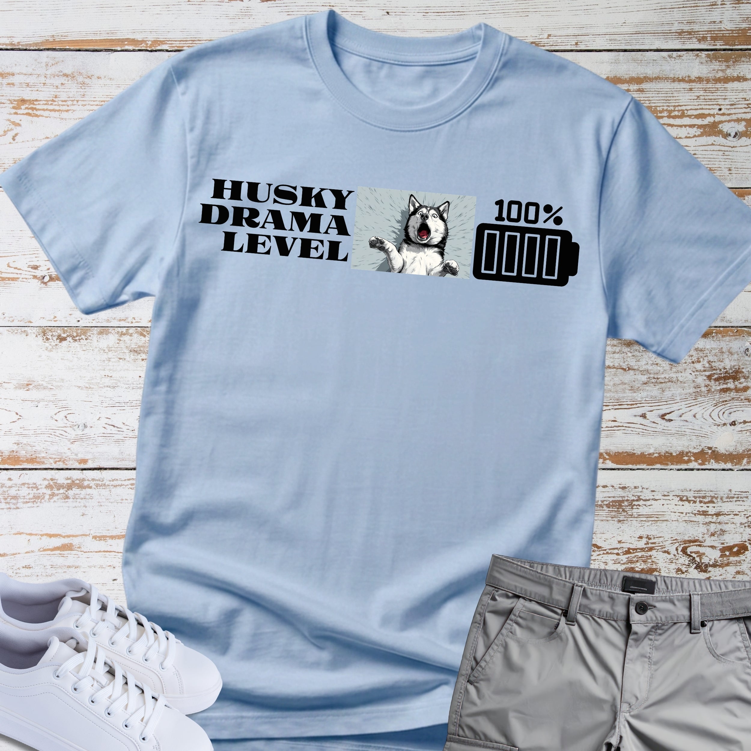 Husky Drama Level: 100% Siberian Husky T-Shirt