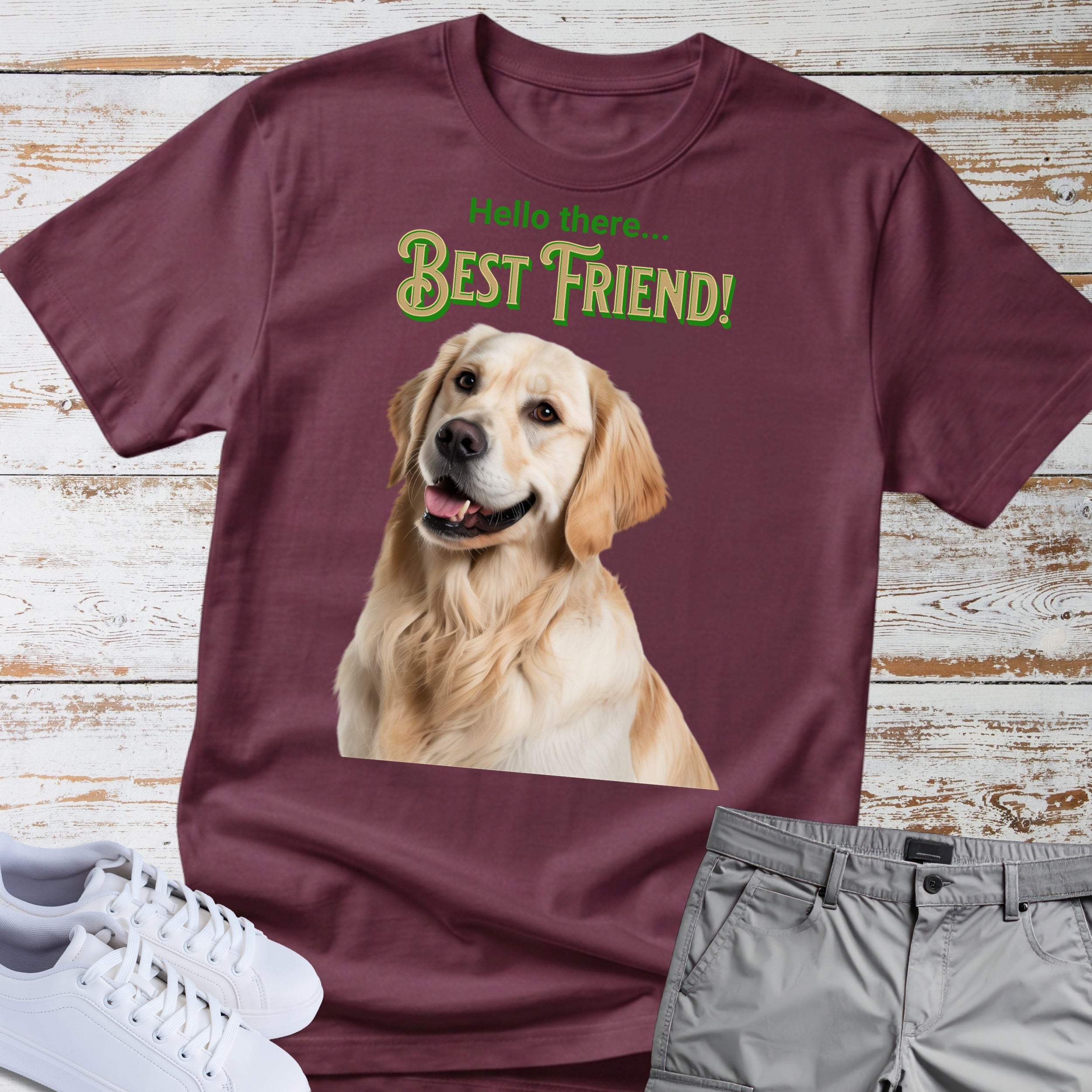 Golden Retriever Hello There… Best Friend! T‑Shirt