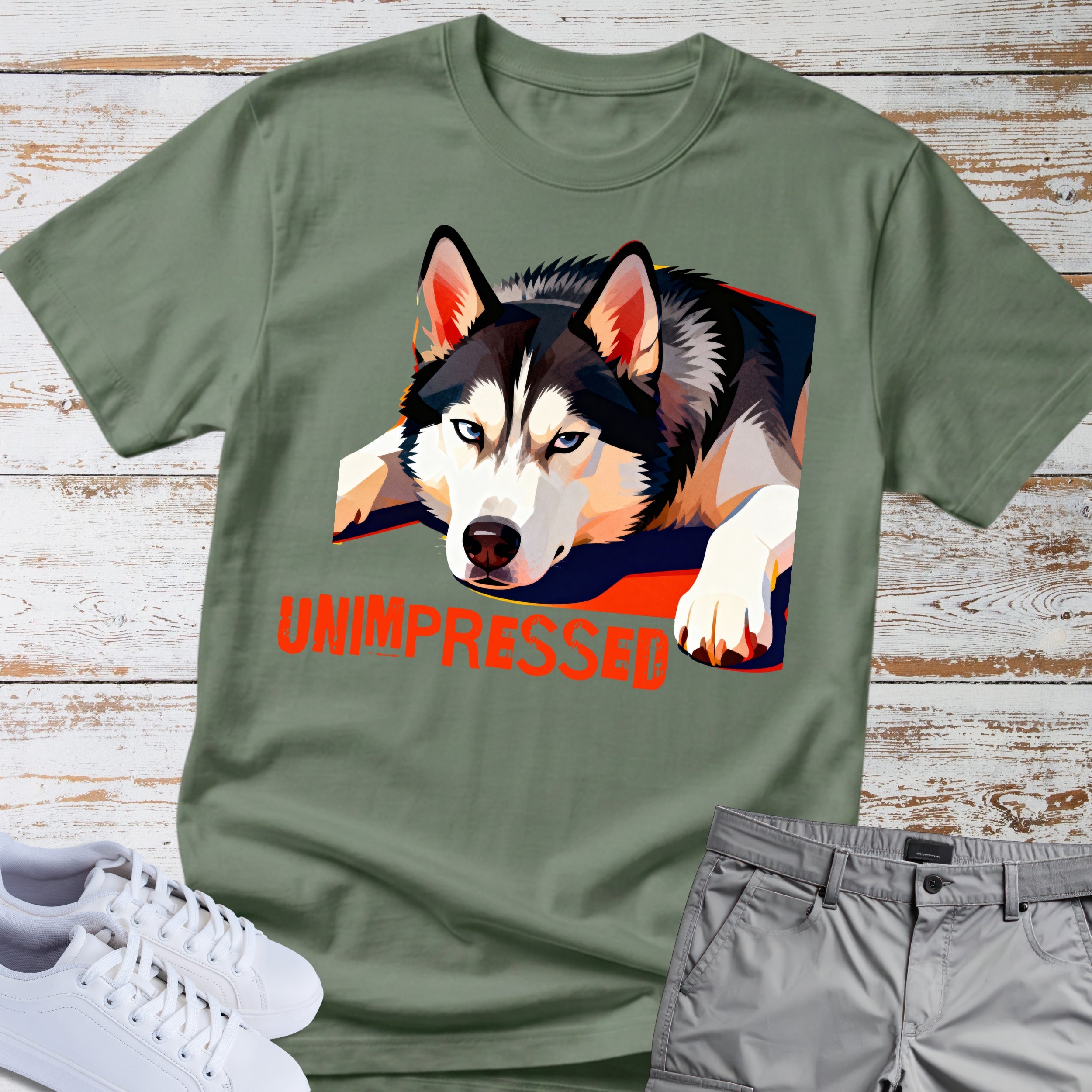 Unimpressed Siberian Husky T-Shirt