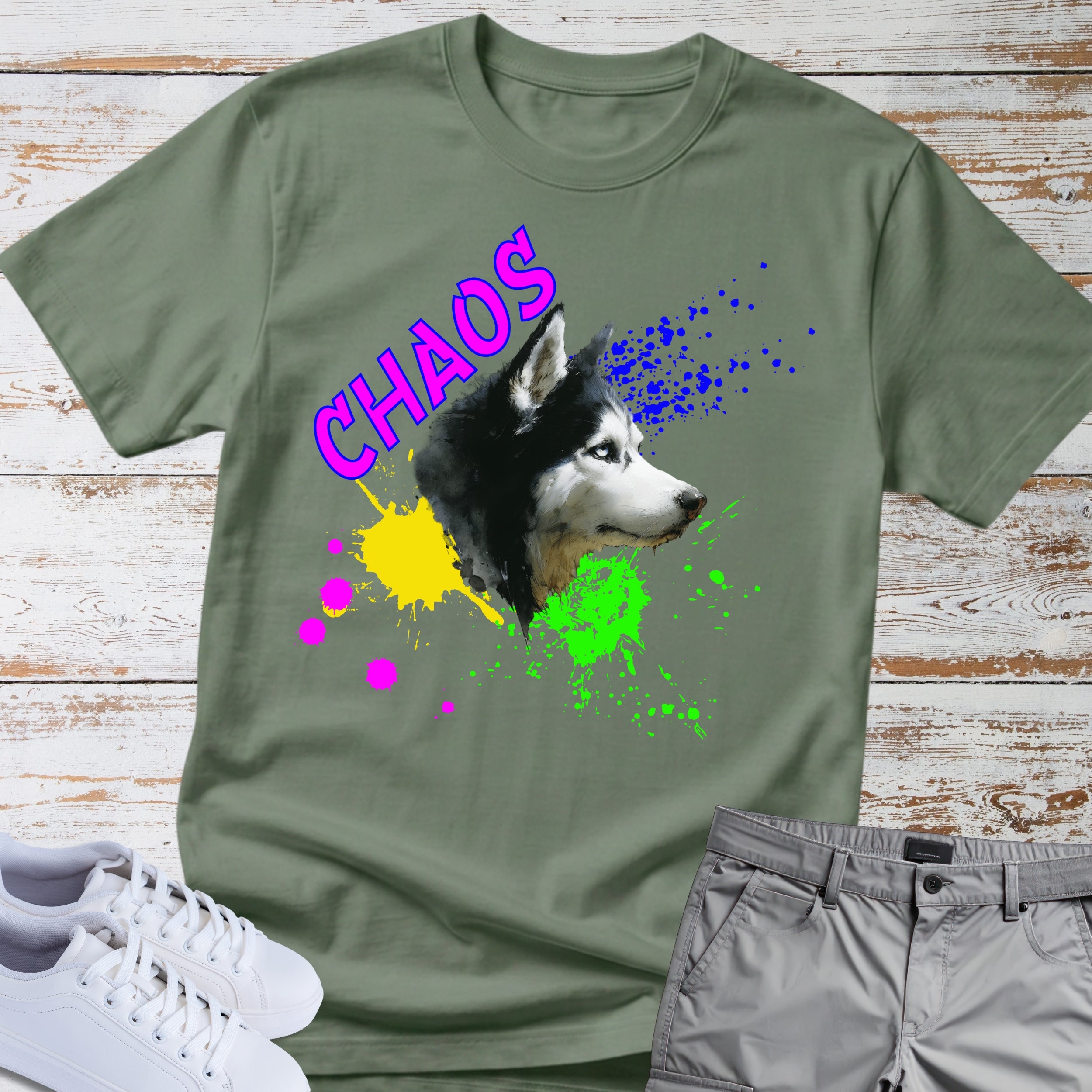 Chaos Siberian Husky T-Shirt