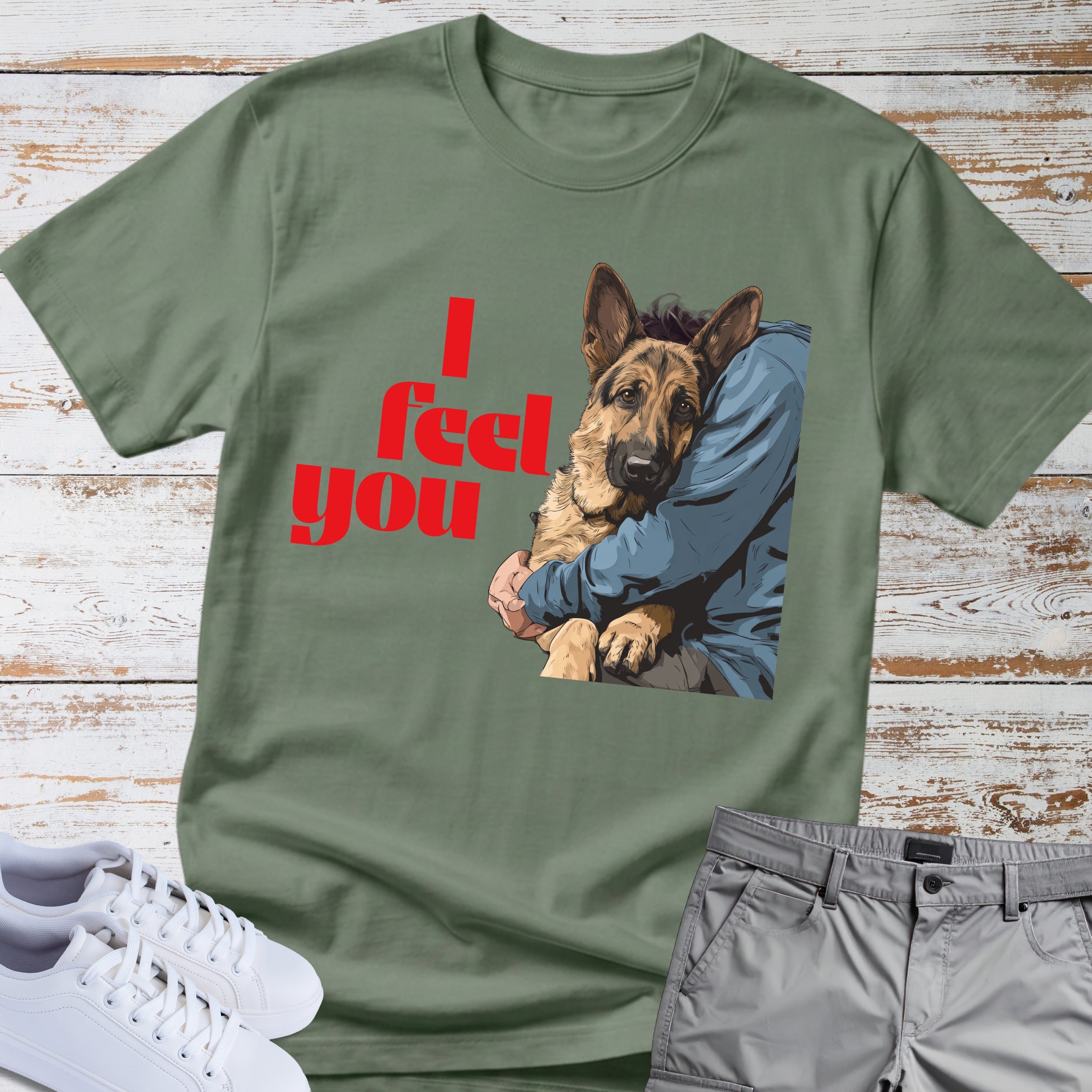 German Shepherd "I Feel You" T‑Shirt