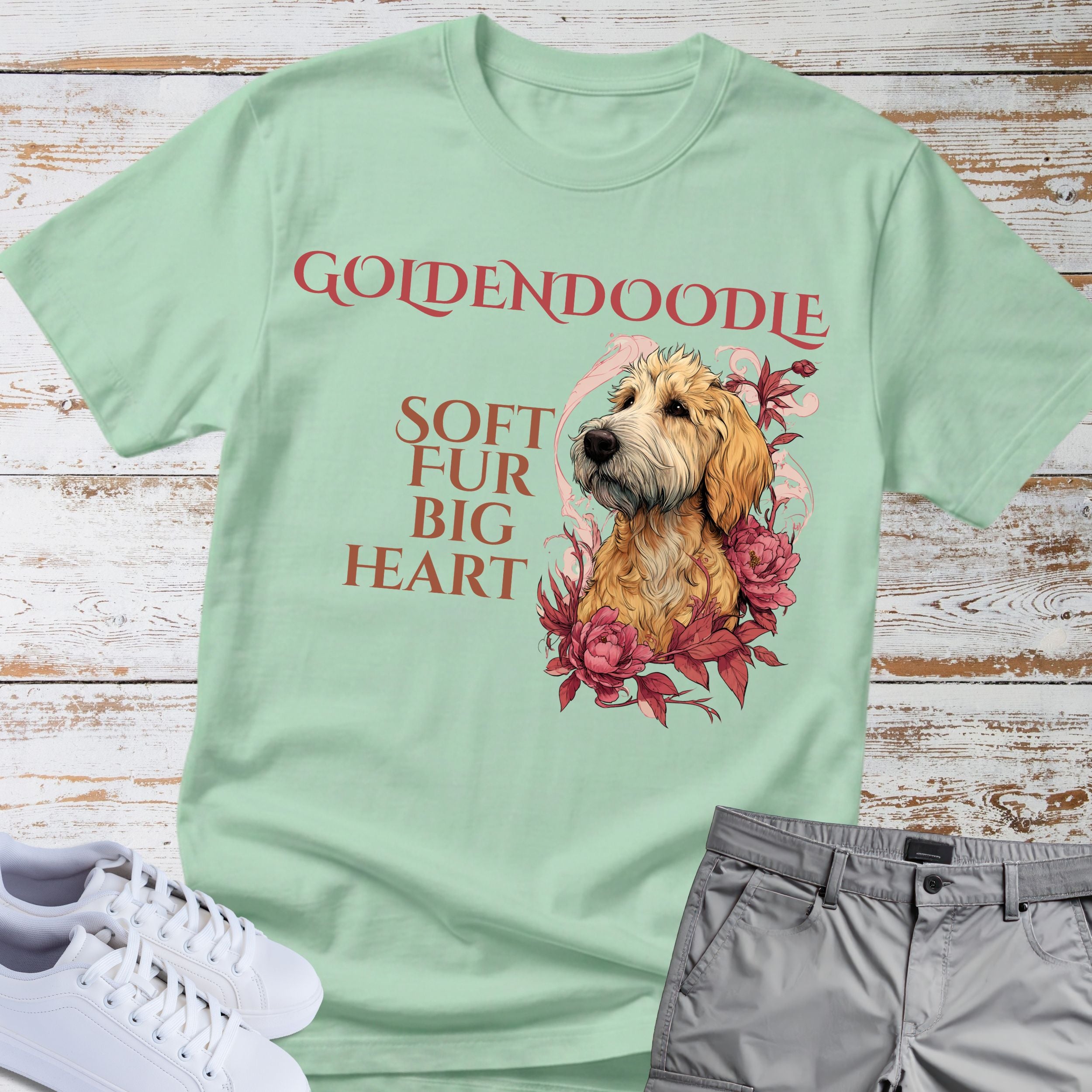 Goldendoodle Soft Fur Big Heart T-Shirt