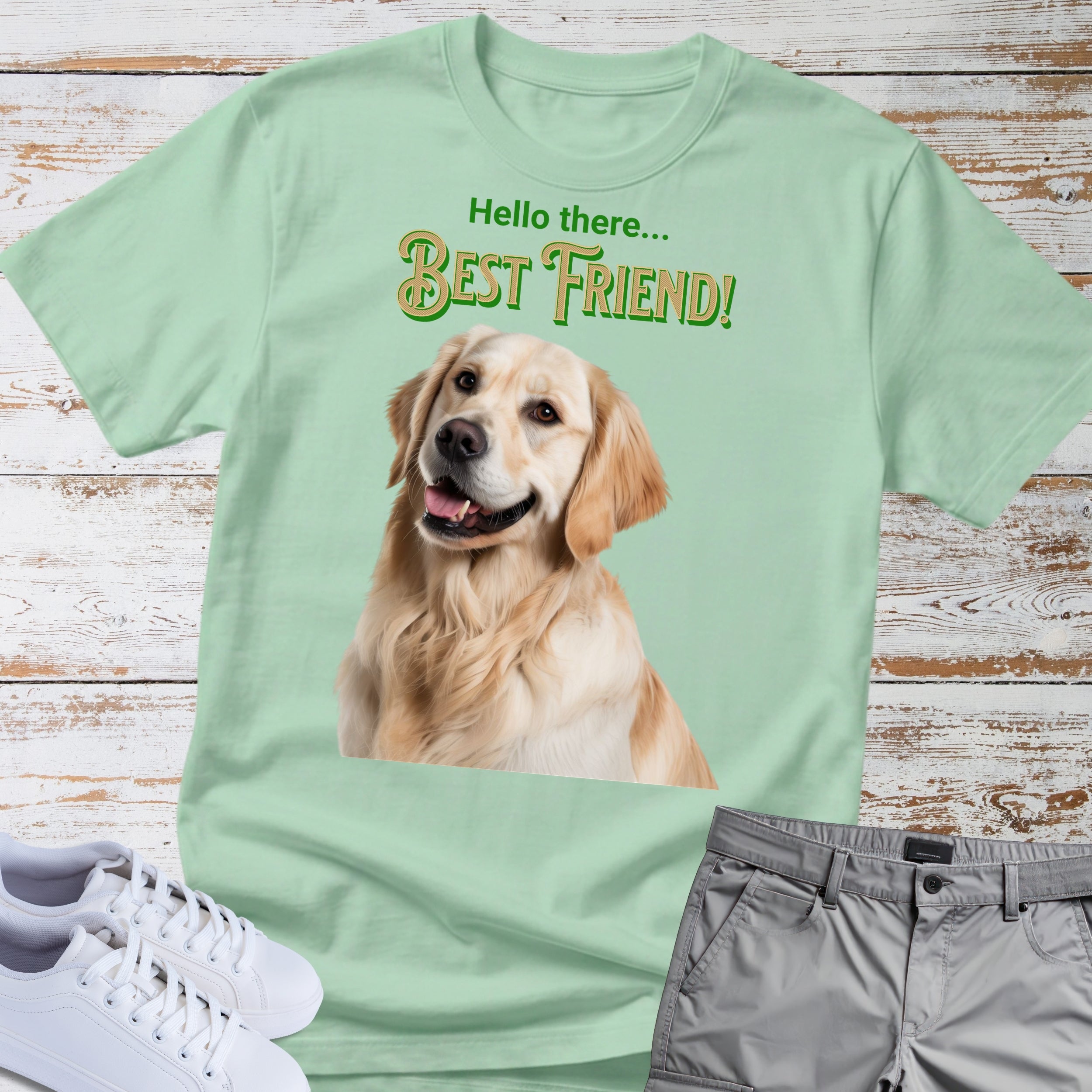 Golden Retriever Hello There… Best Friend! T‑Shirt