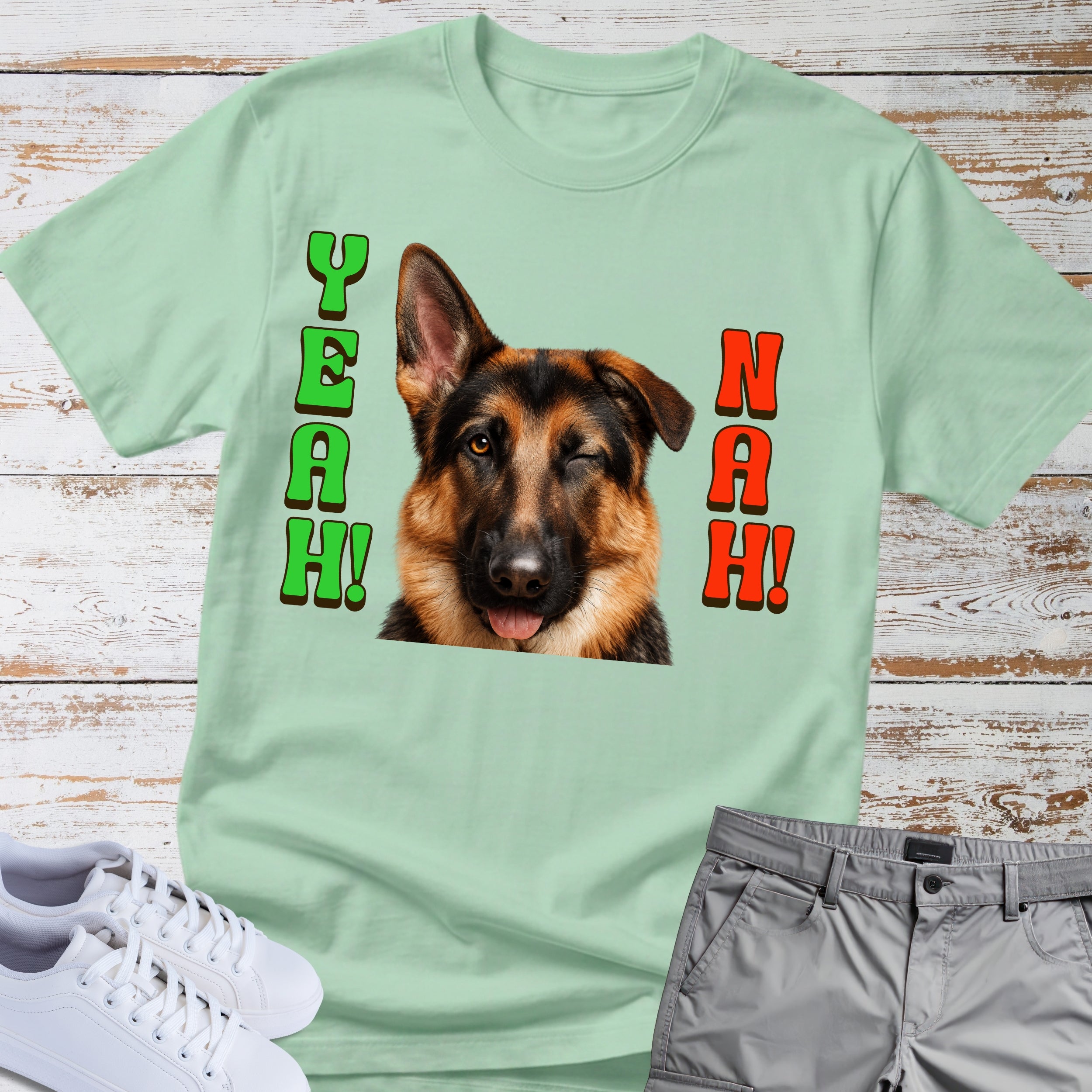 German Shepherd 'Yeah! Nah' T-Shirt