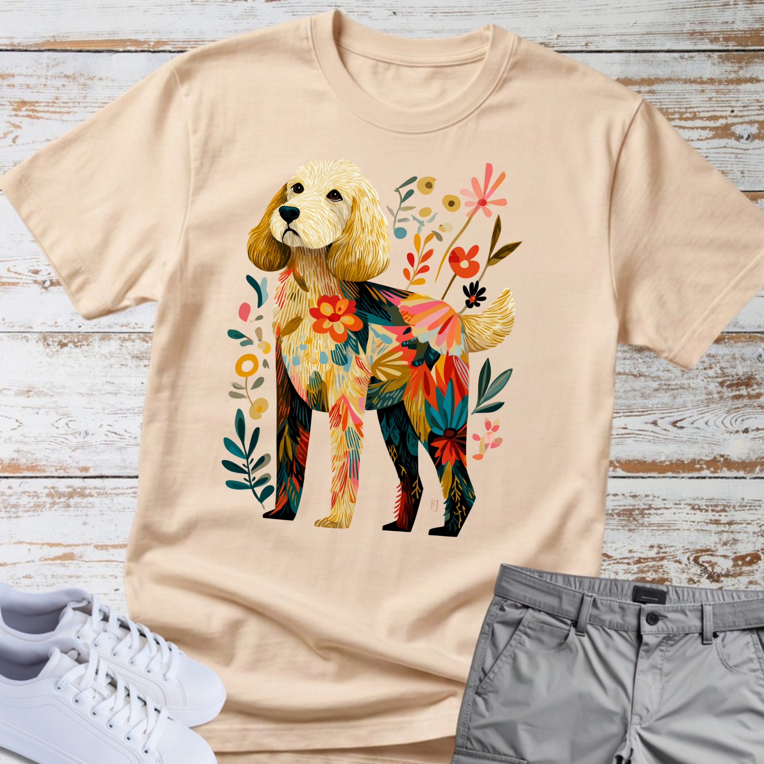 Goldendoodle Florafolk  T-Shirt
