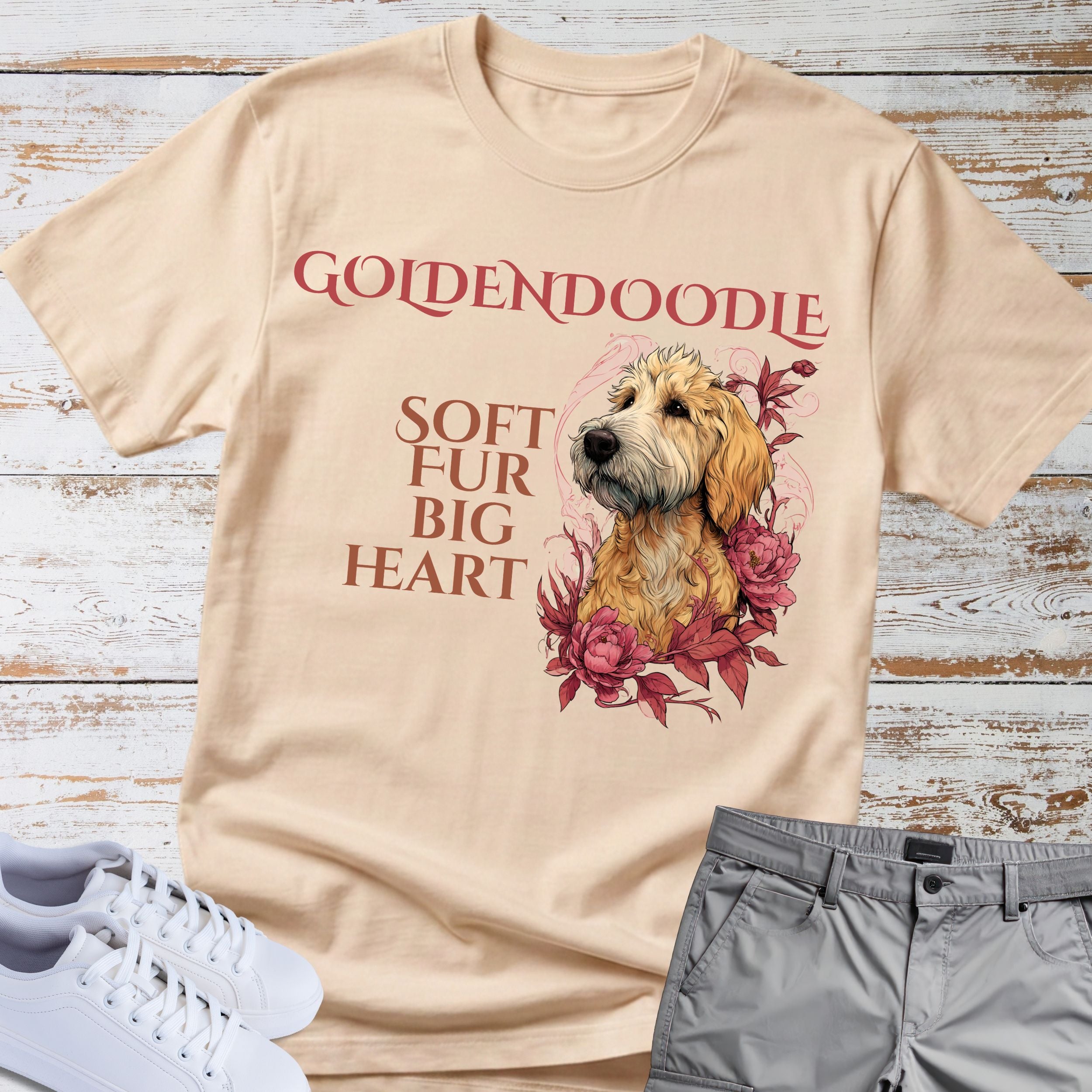 Goldendoodle Soft Fur Big Heart T-Shirt