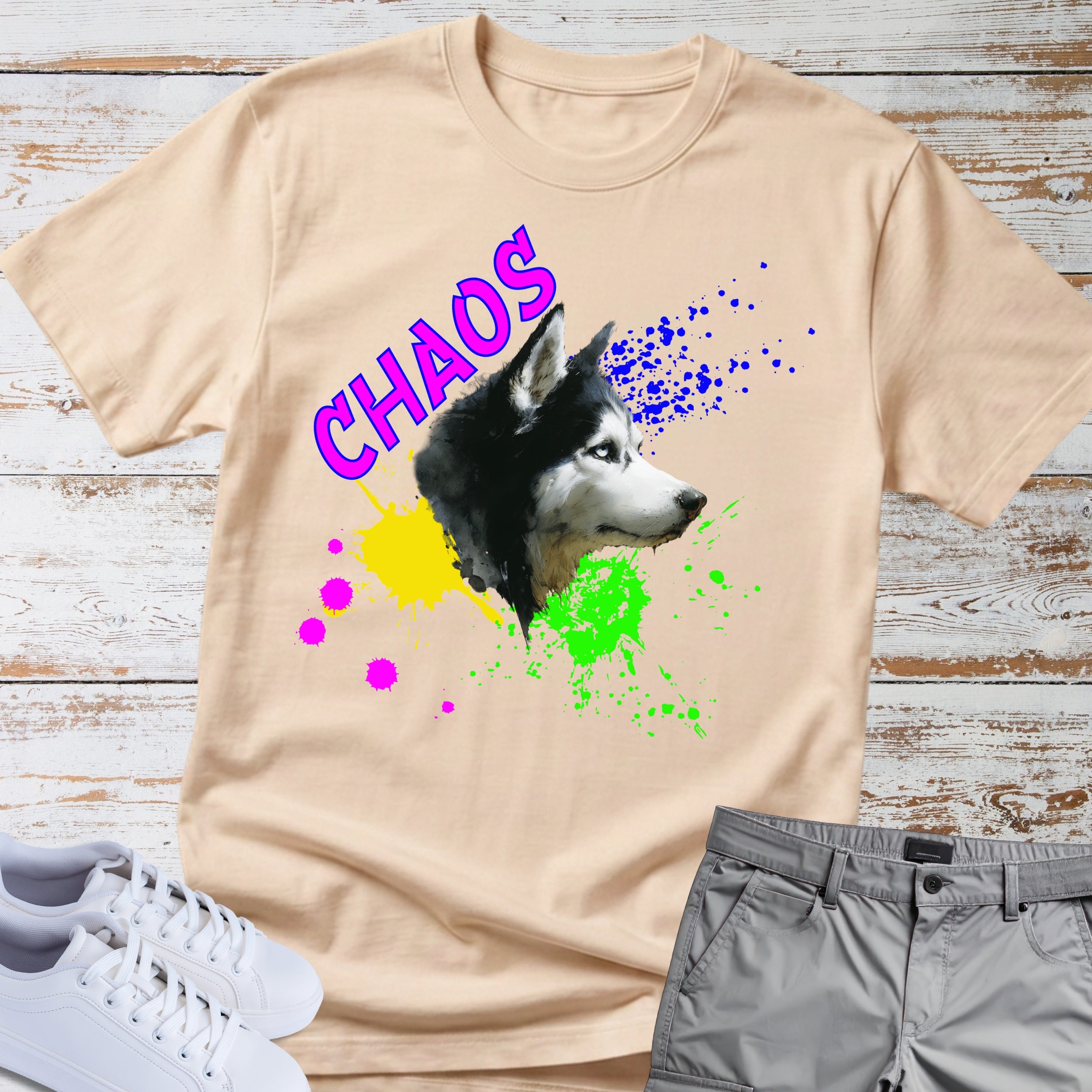 Chaos Siberian Husky T-Shirt