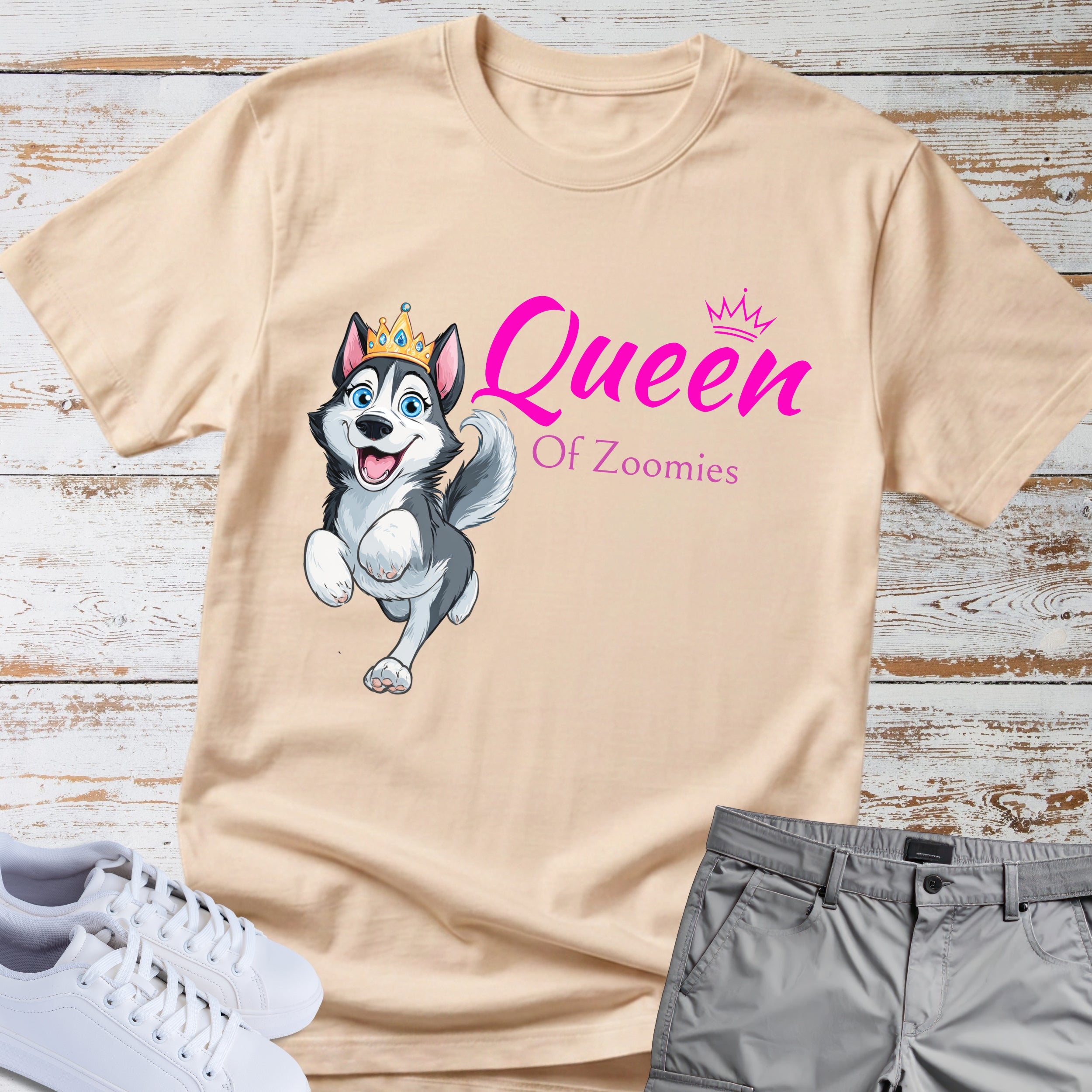 Queen of Zoomies Siberian Husky T-Shirt