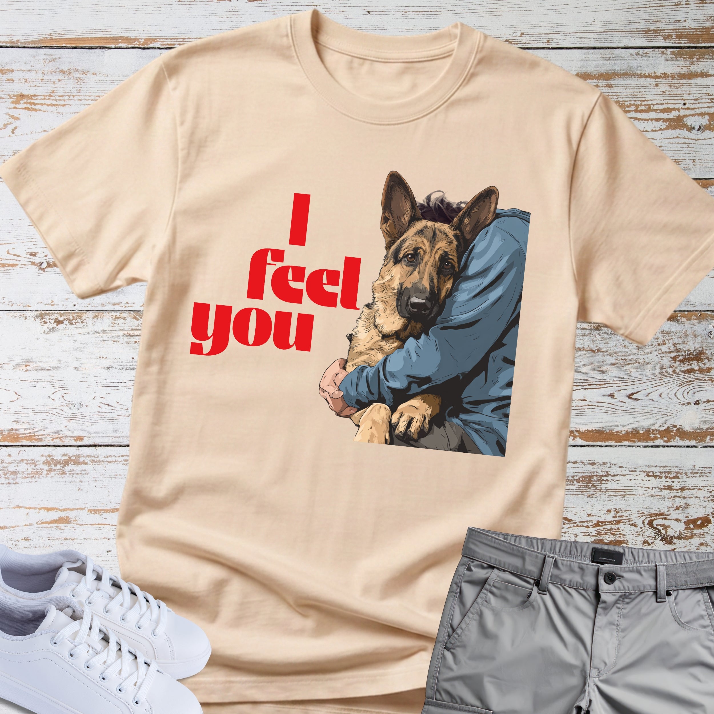 German Shepherd "I Feel You" T‑Shirt