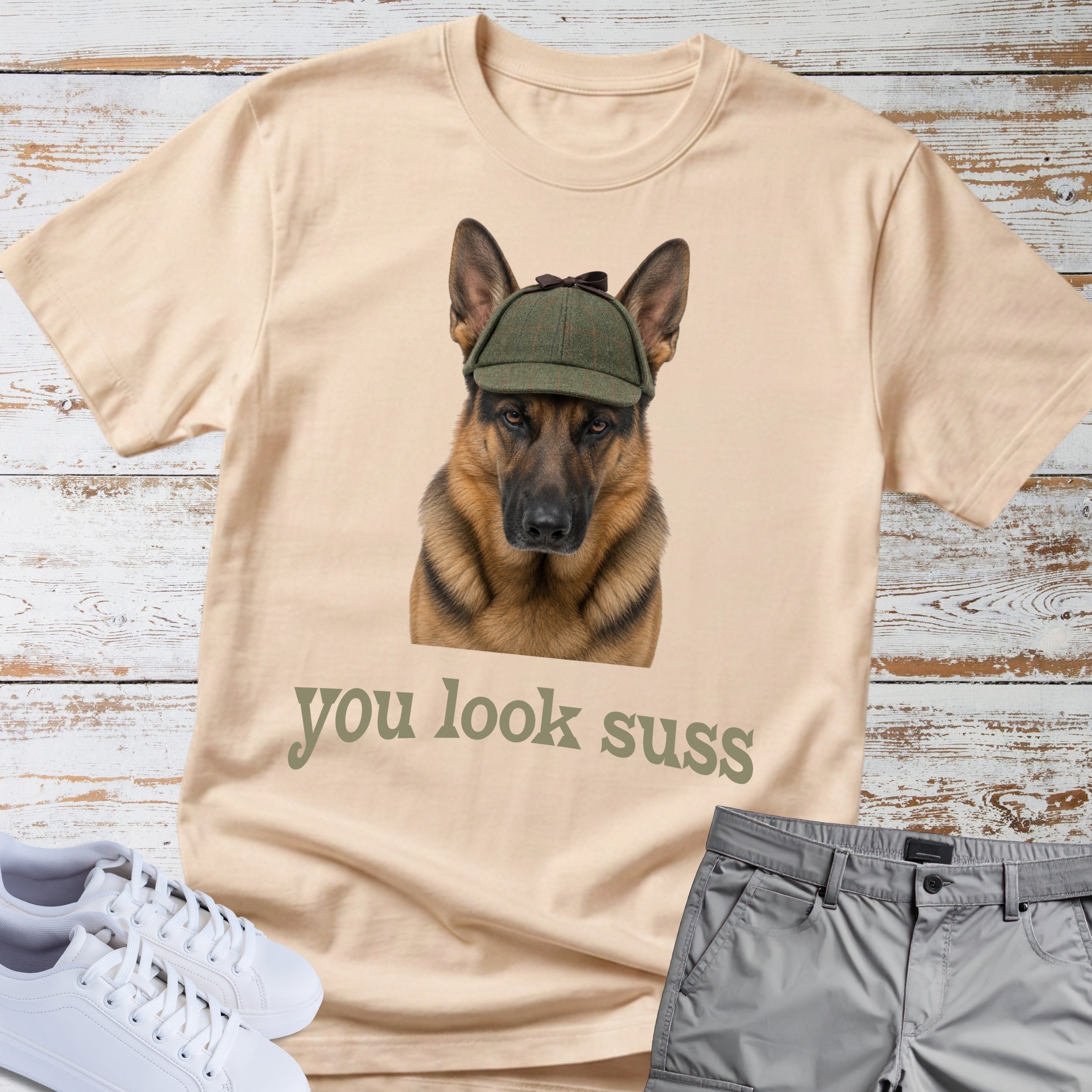 German Shepherd "You Look Suss" T-Shirt
