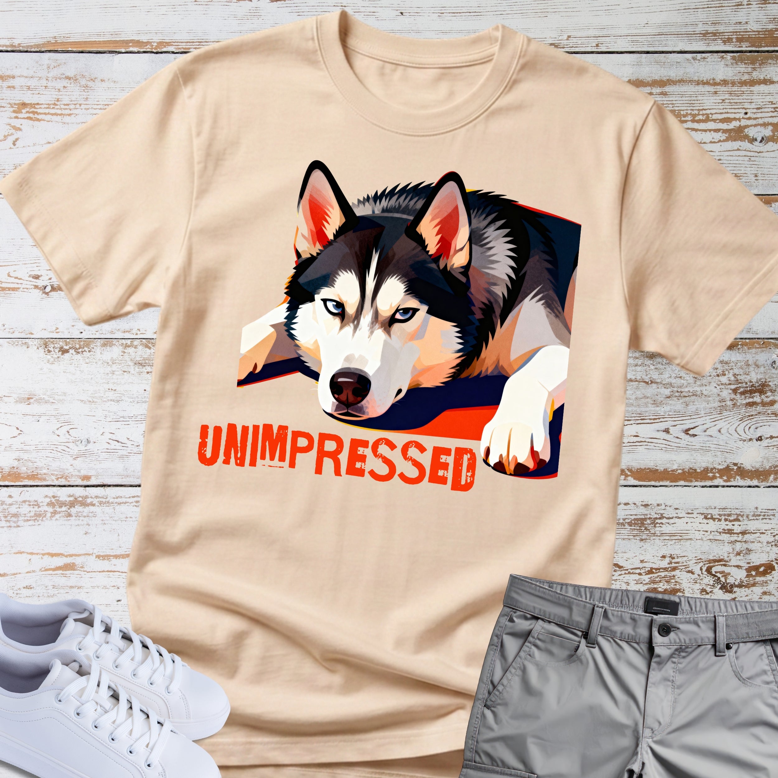 Unimpressed Siberian Husky T-Shirt