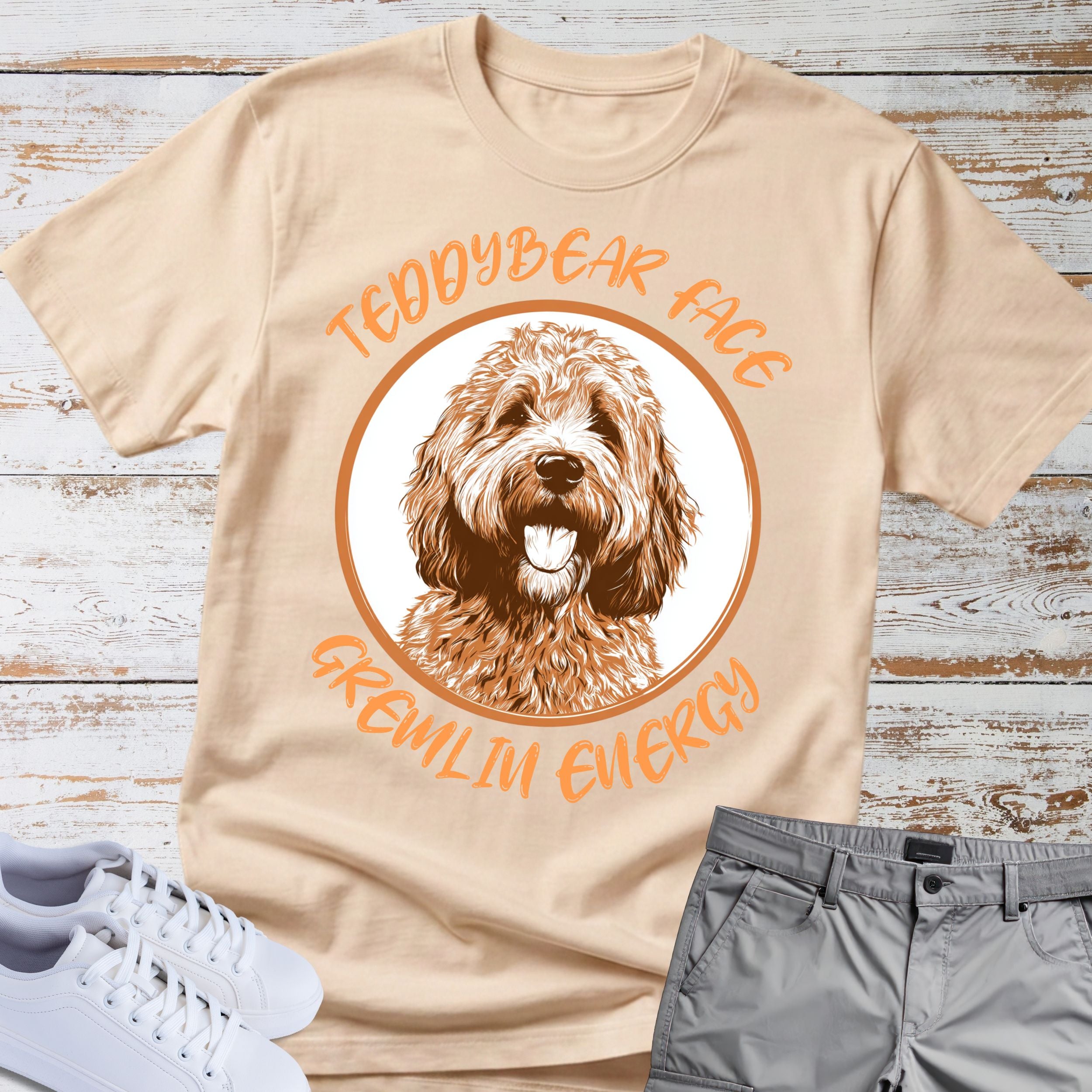 Goldendoodle Teddy Bear Face T-Shirt