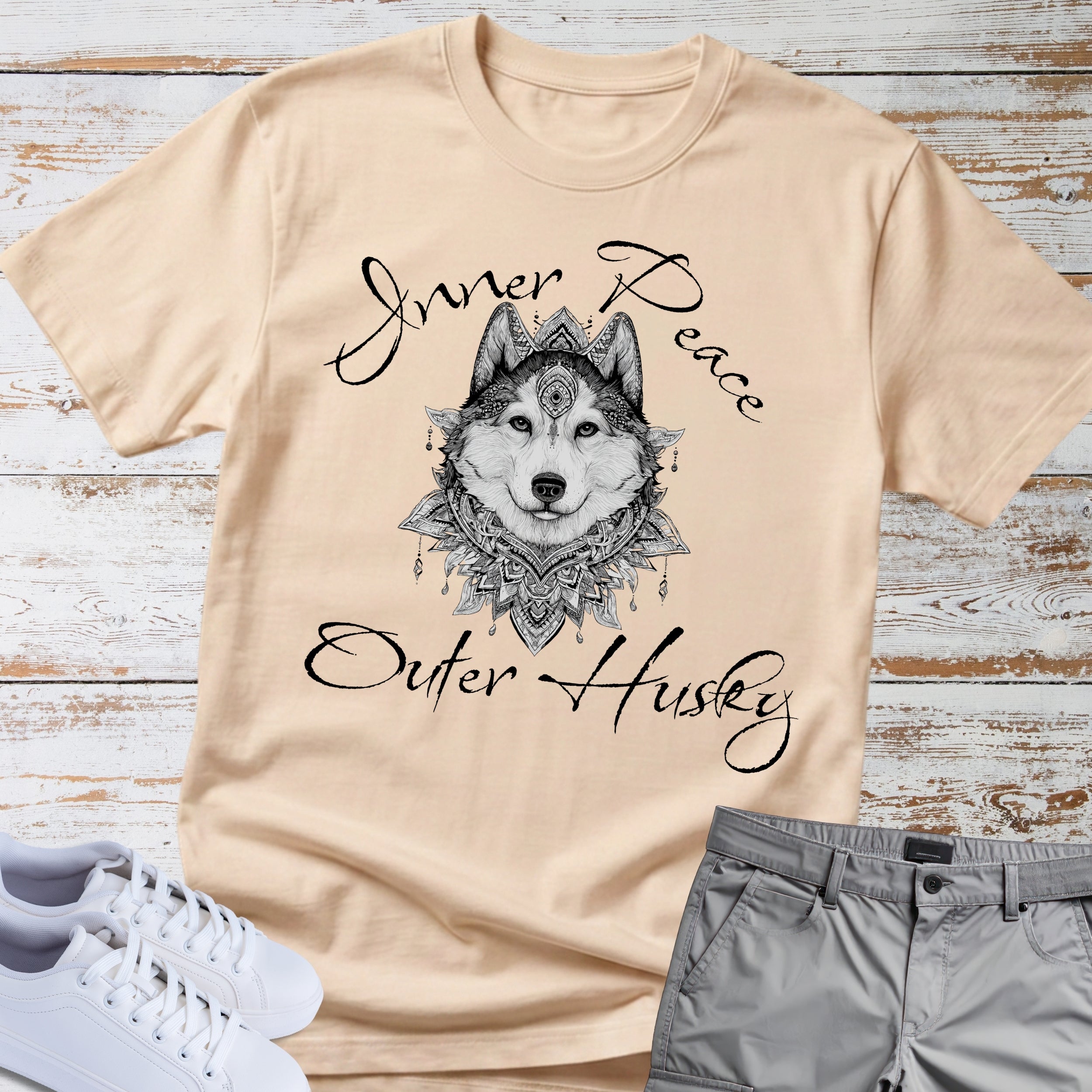 Inner Peace. Outer Husky. Siberian Husky T-Shirt