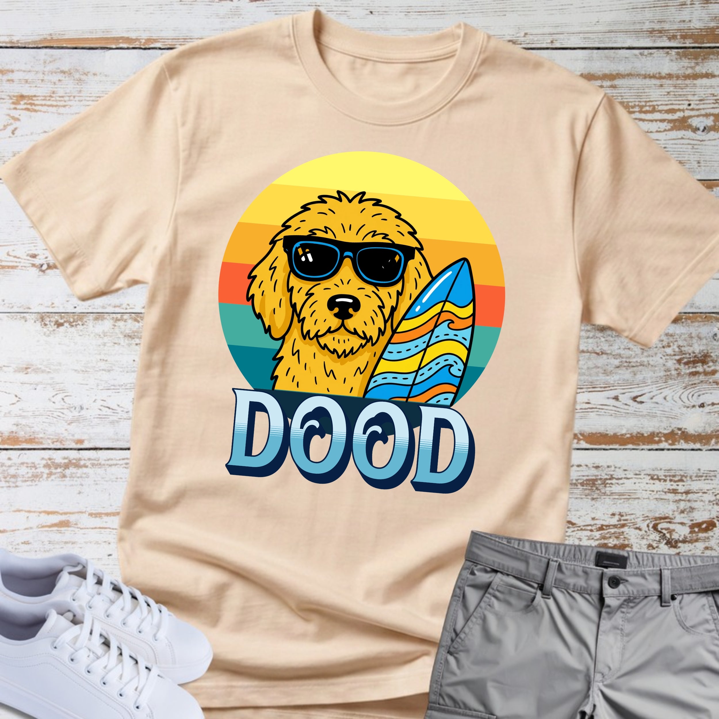 Goldendoodle Surfing Dood T-Shirt