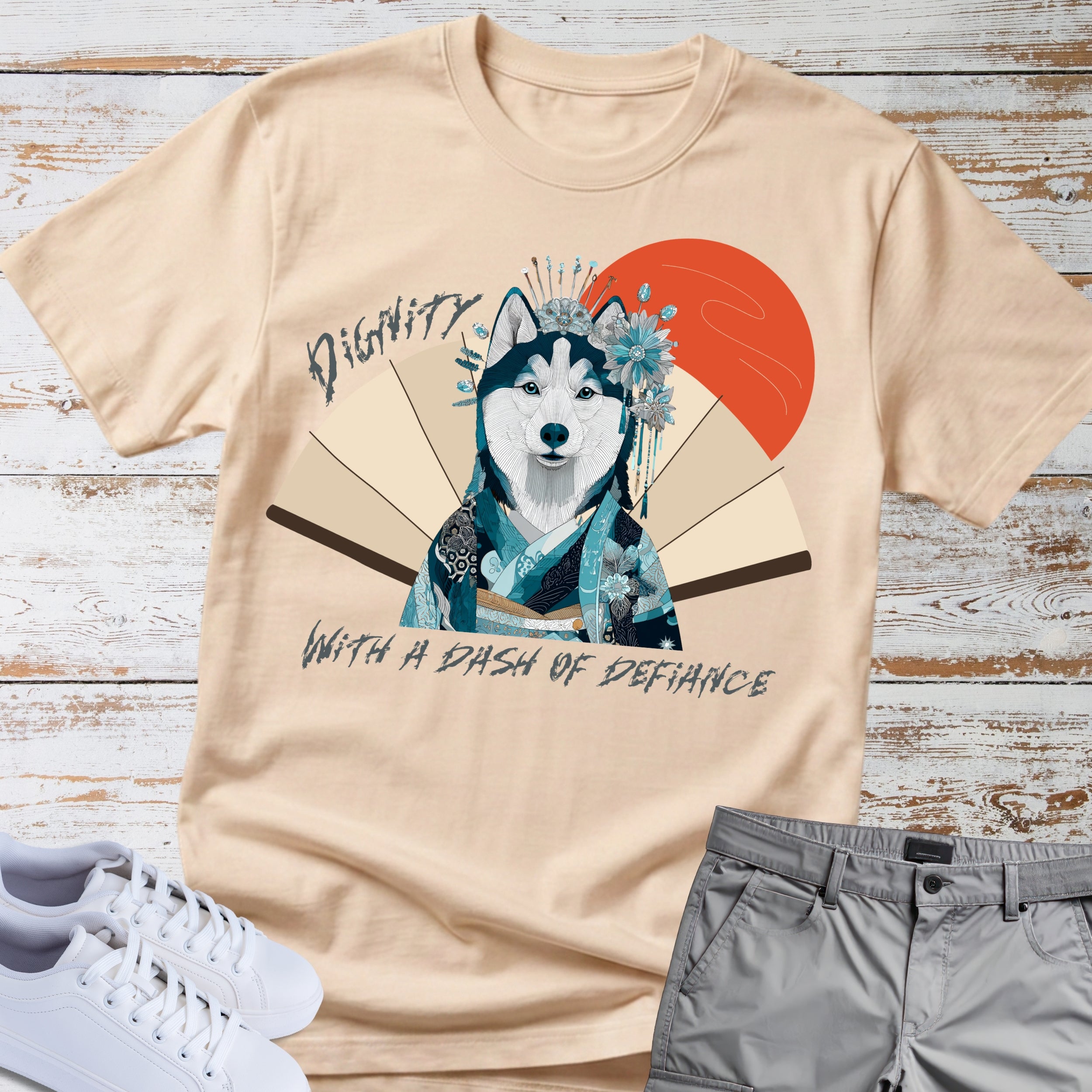 Siberian Husky Geisha T-Shirt