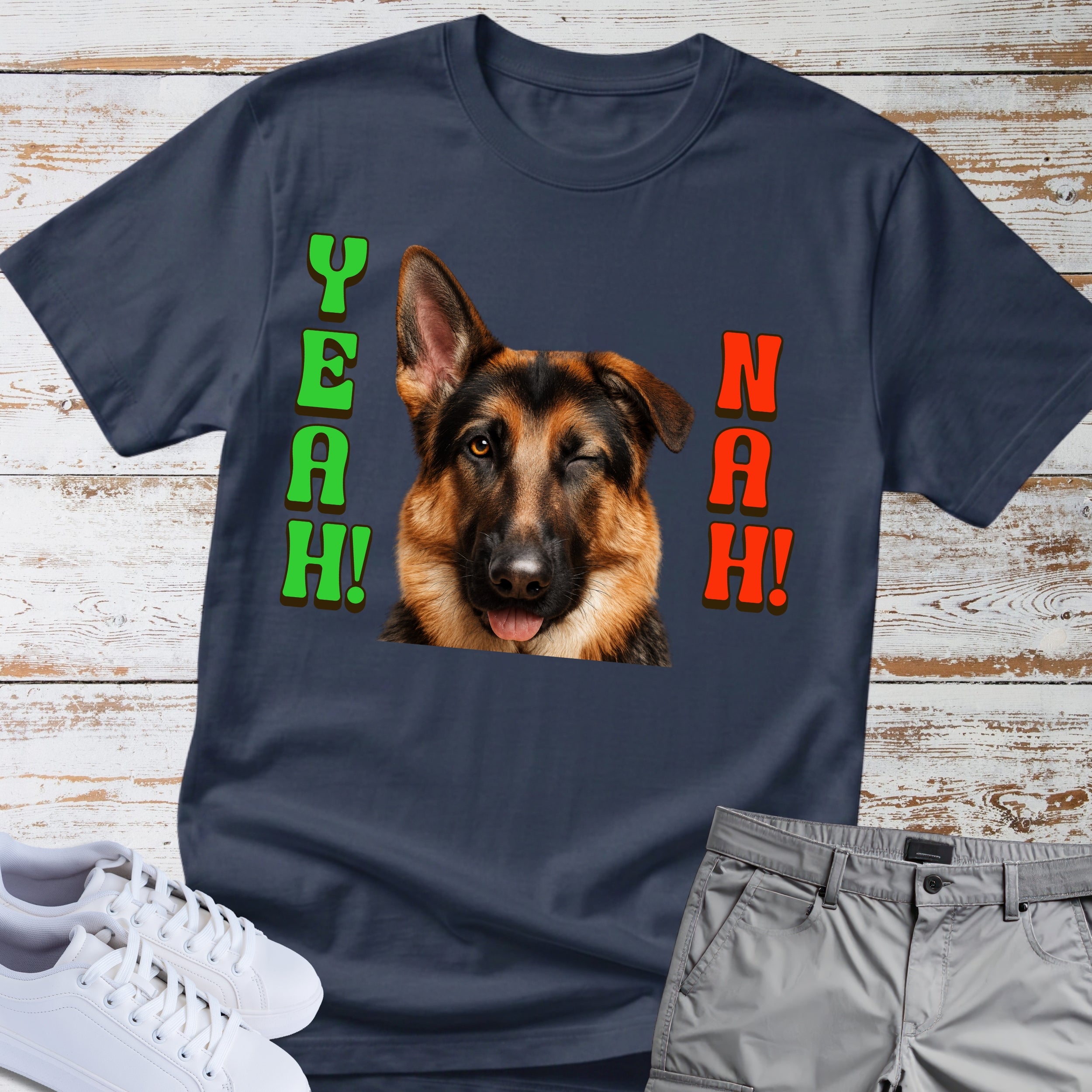 German Shepherd 'Yeah! Nah' T-Shirt