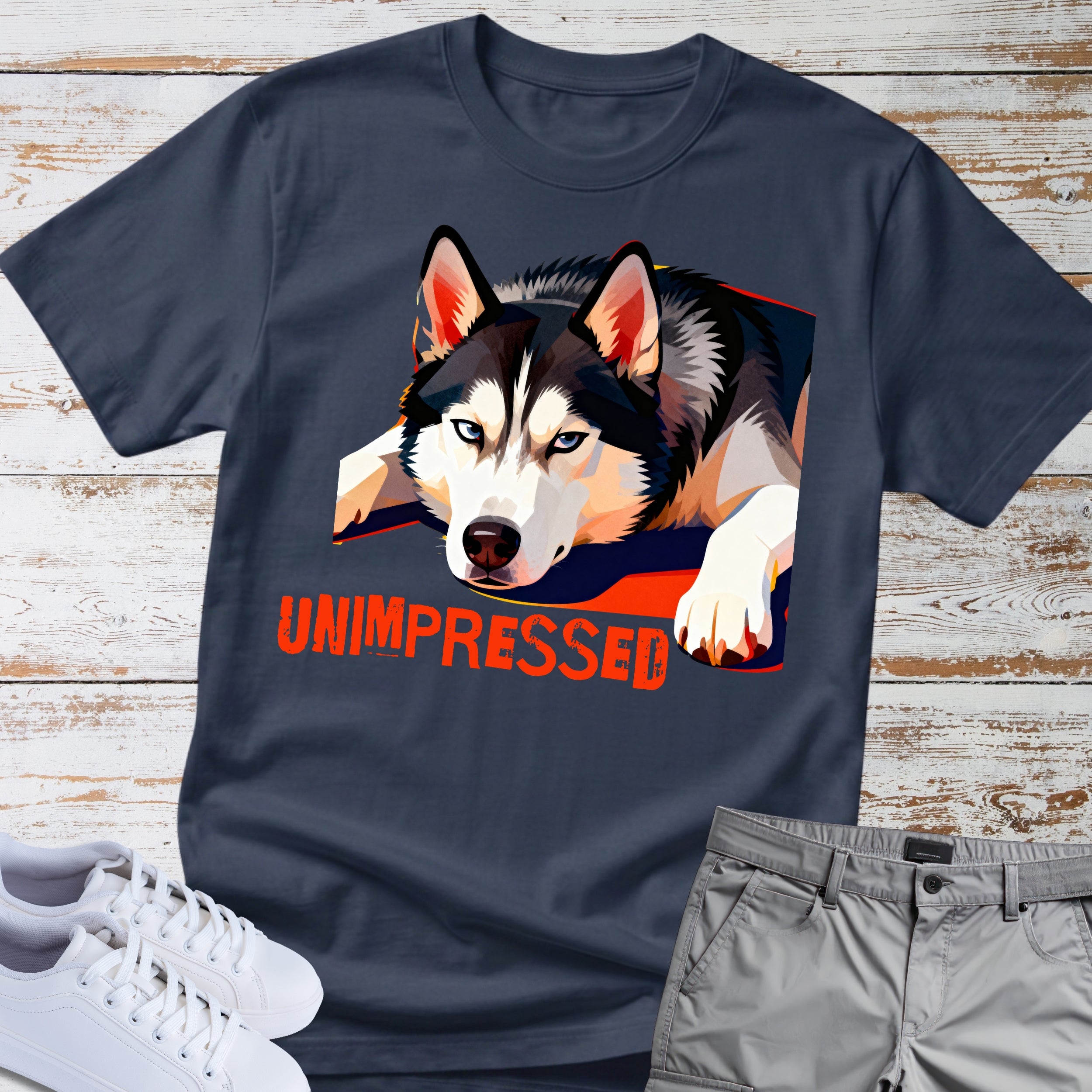 Unimpressed Siberian Husky T-Shirt