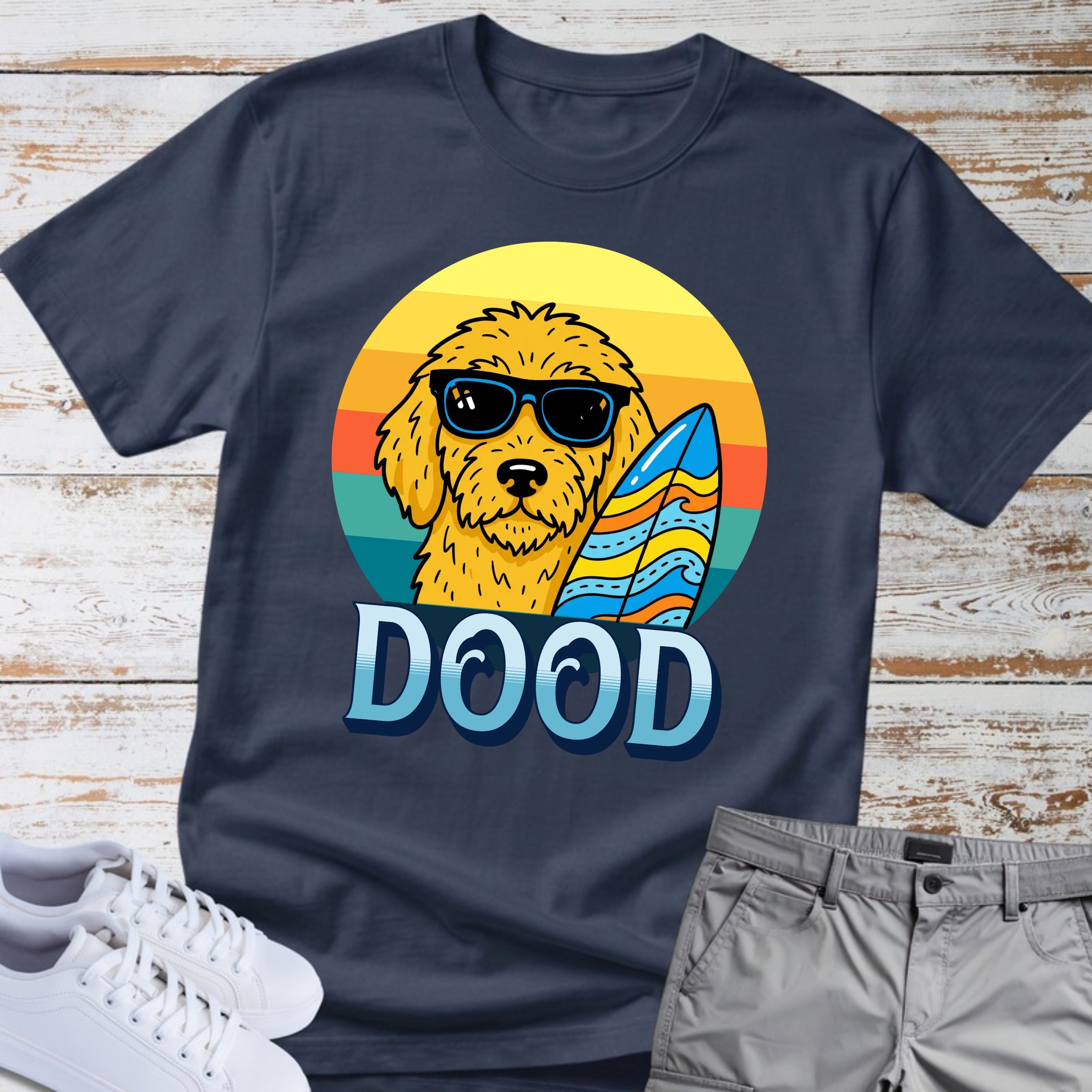 Goldendoodle Surfing Dood T-Shirt