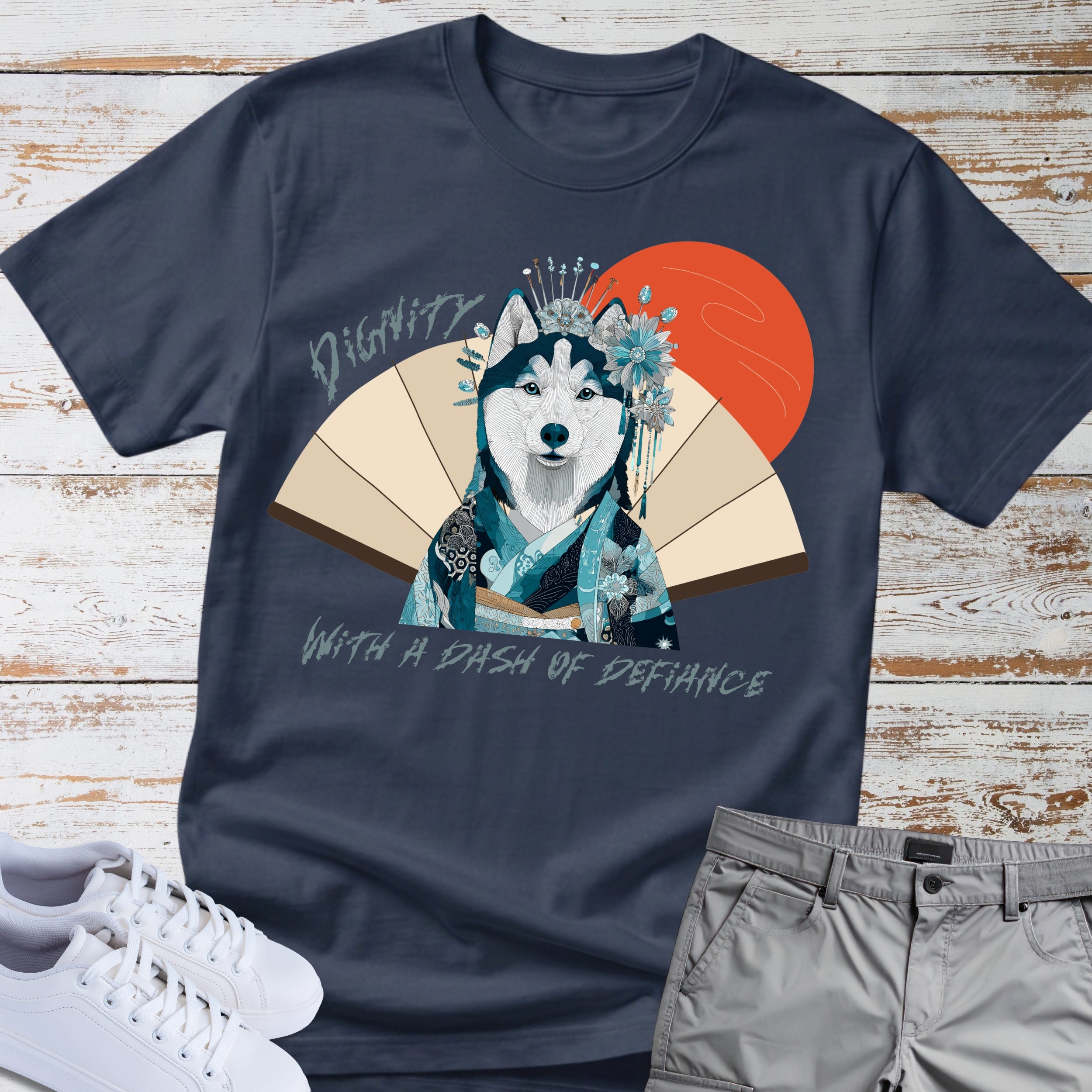 Siberian Husky Geisha T-Shirt