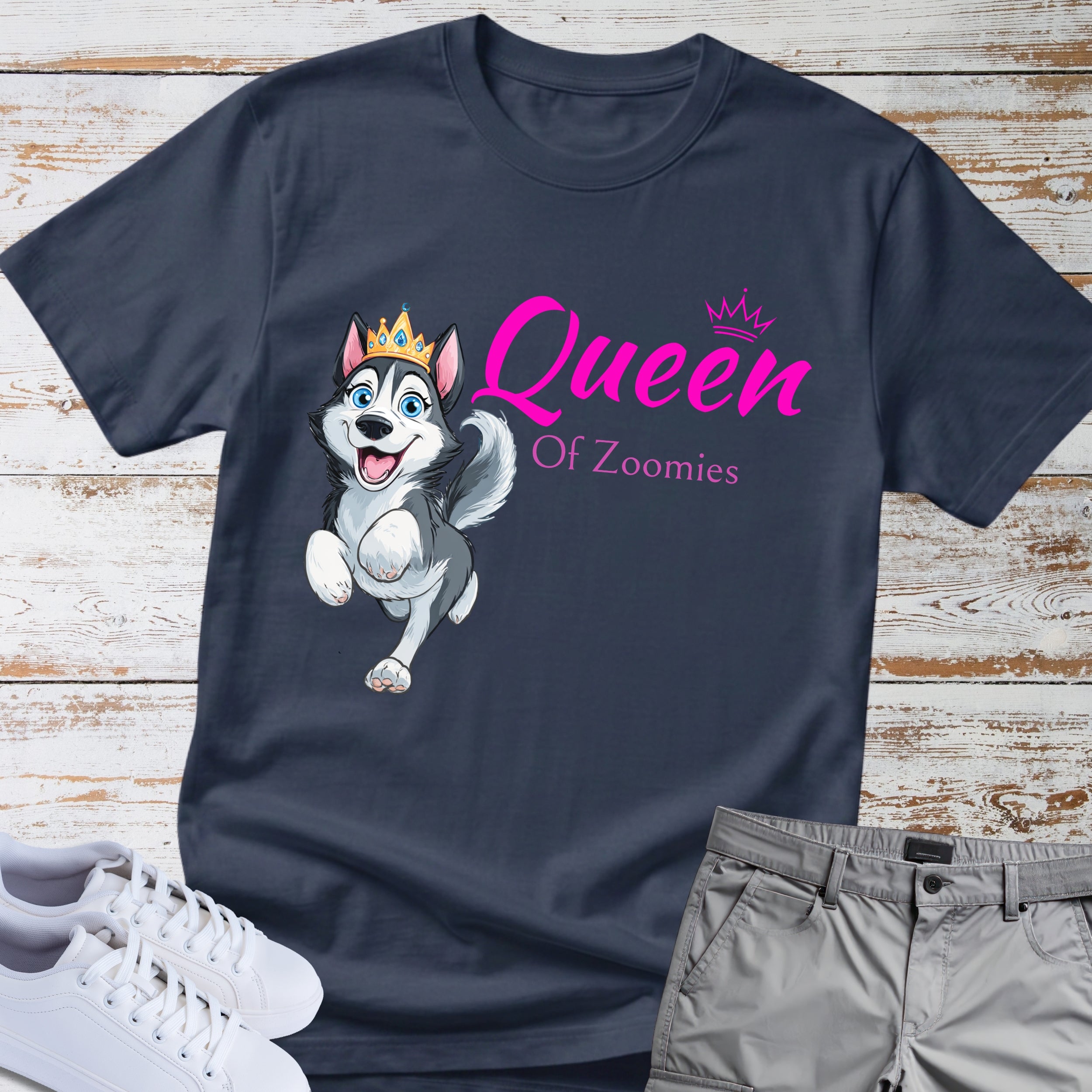 Queen of Zoomies Siberian Husky T-Shirt