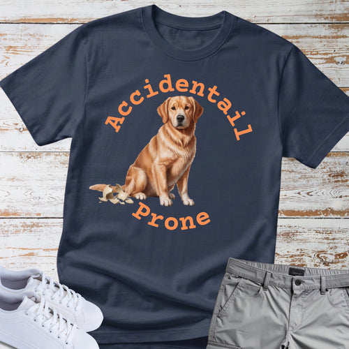 Accidentail Prone — Golden Retriever Tee
