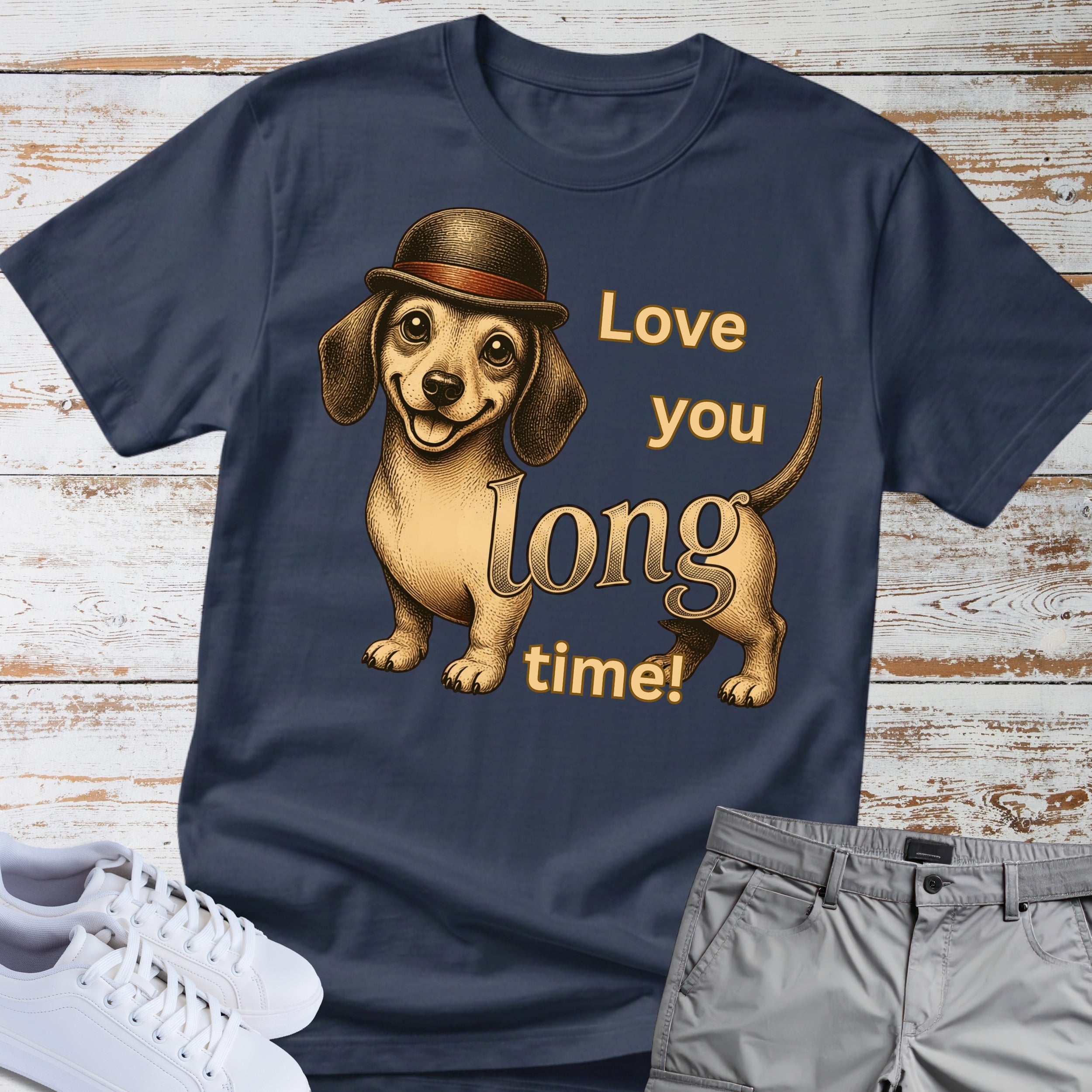 Dachshund 'Love You Long Time' T-Shirt
