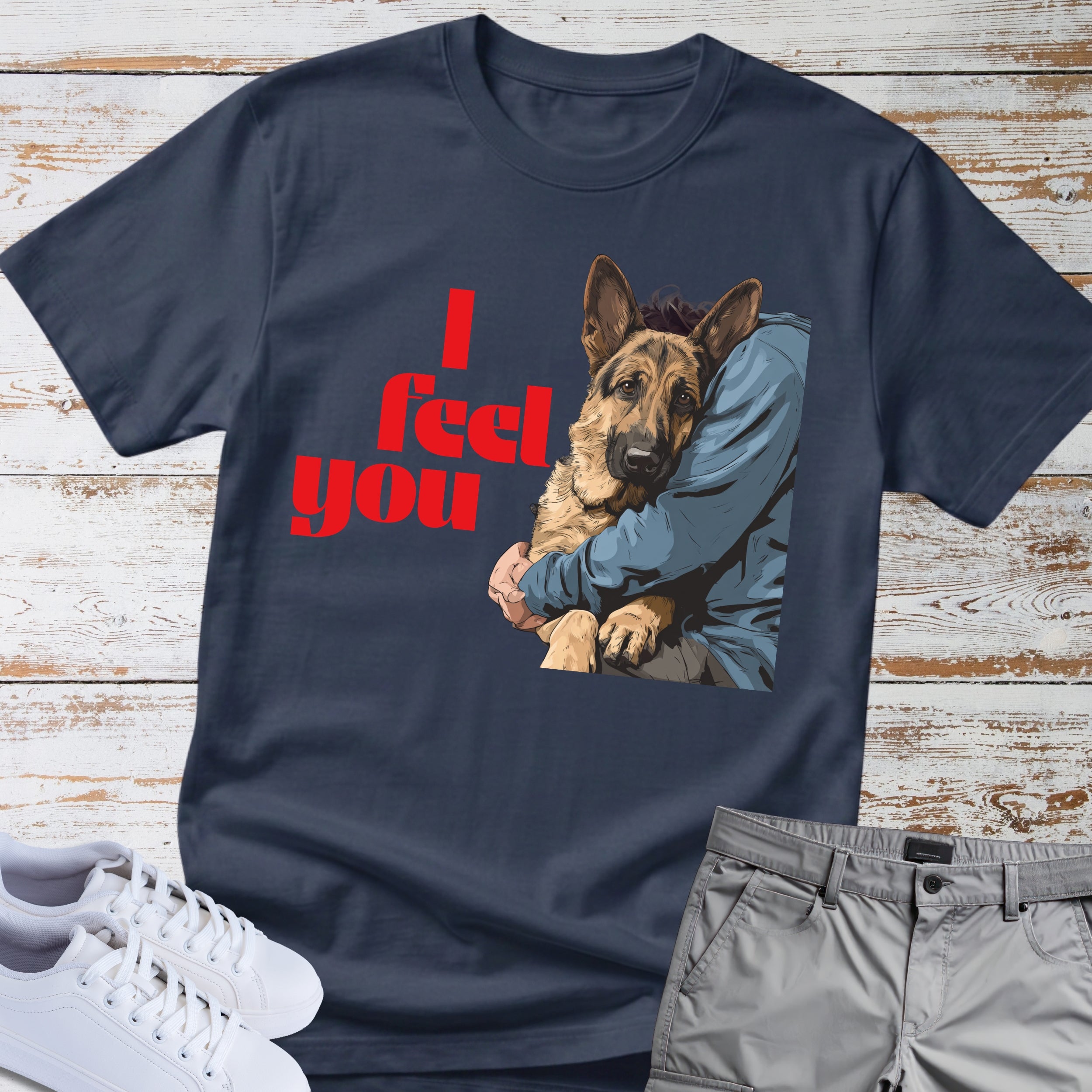 German Shepherd "I Feel You" T‑Shirt