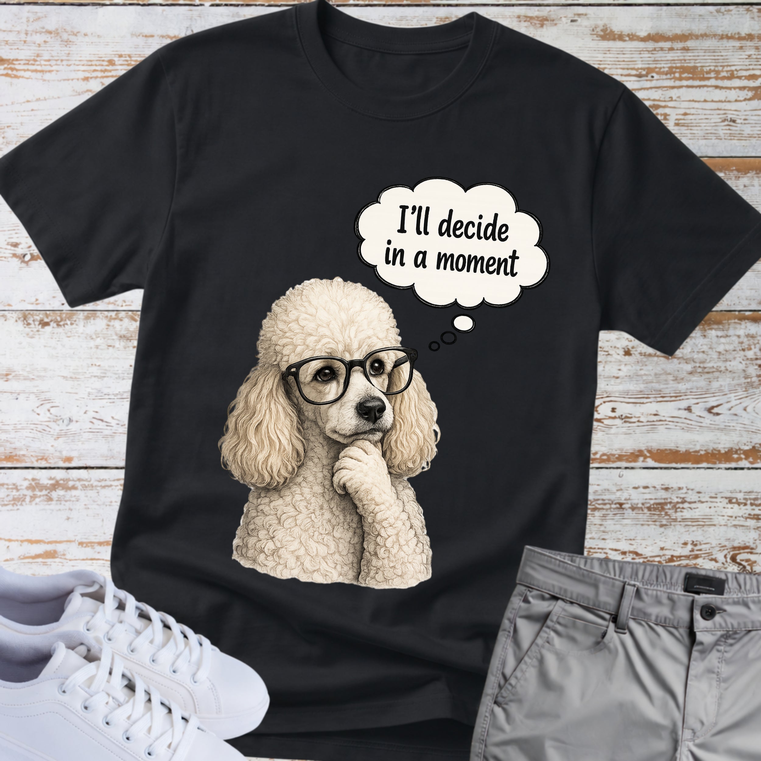 Poodle Tee "I'll Decide in a Moment" T-Shirt